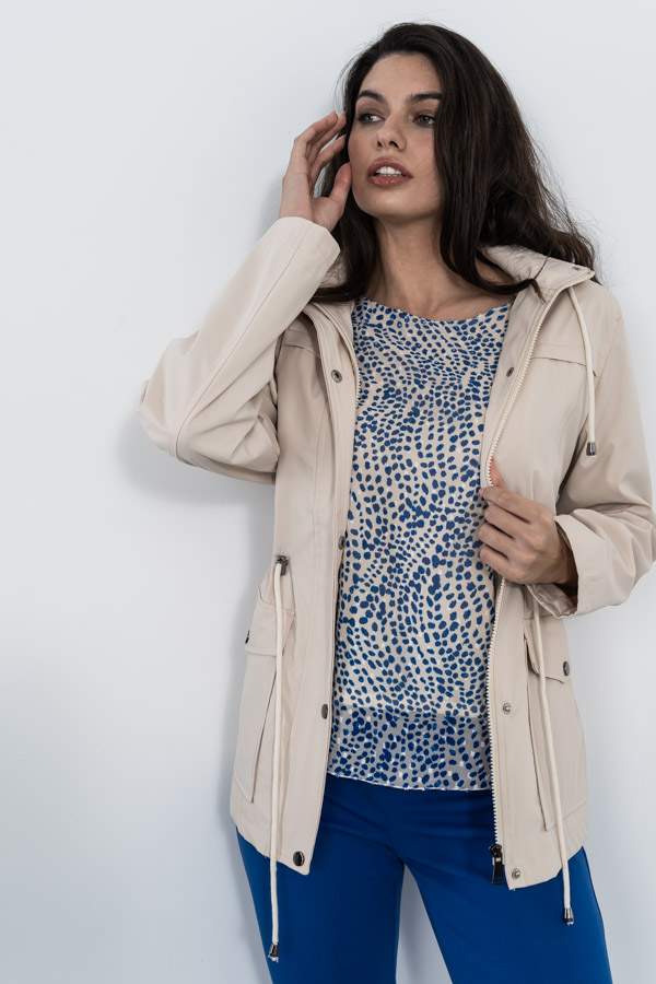 BLUSA PLUMETI ESTAMPADA AZUL