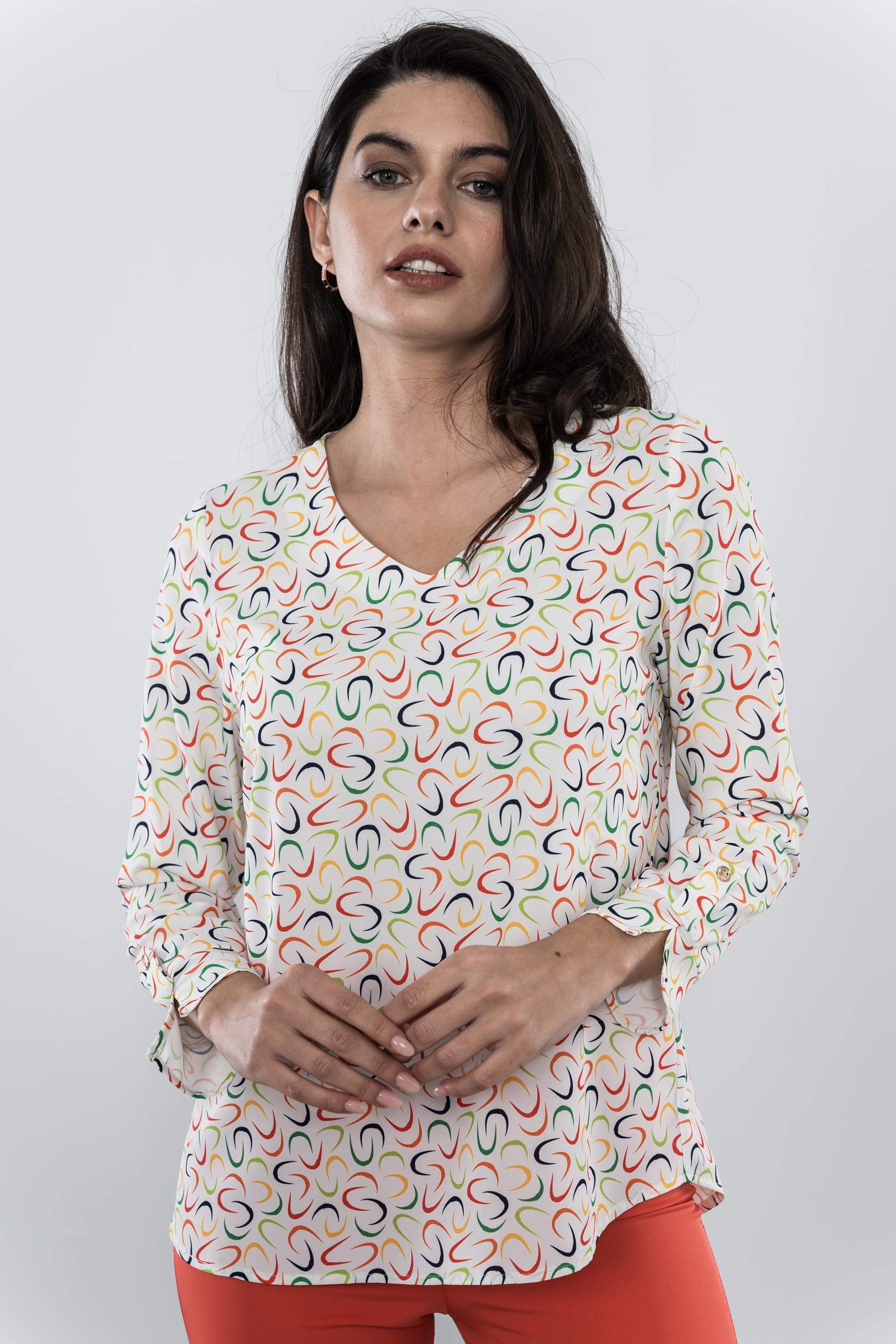 BLUSA ESTAMPADA GEOMETRICOS