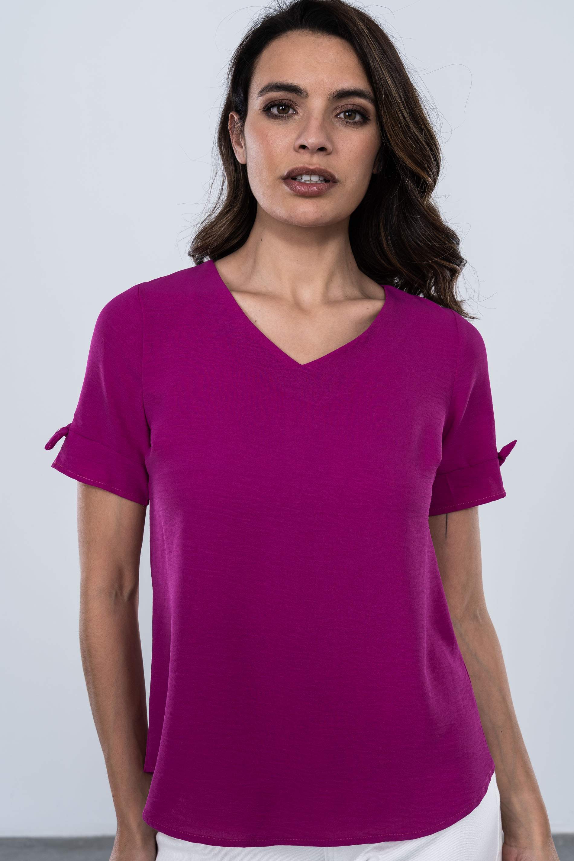 BLUSA LACITOS MANGA CORTA BUGANVILLA