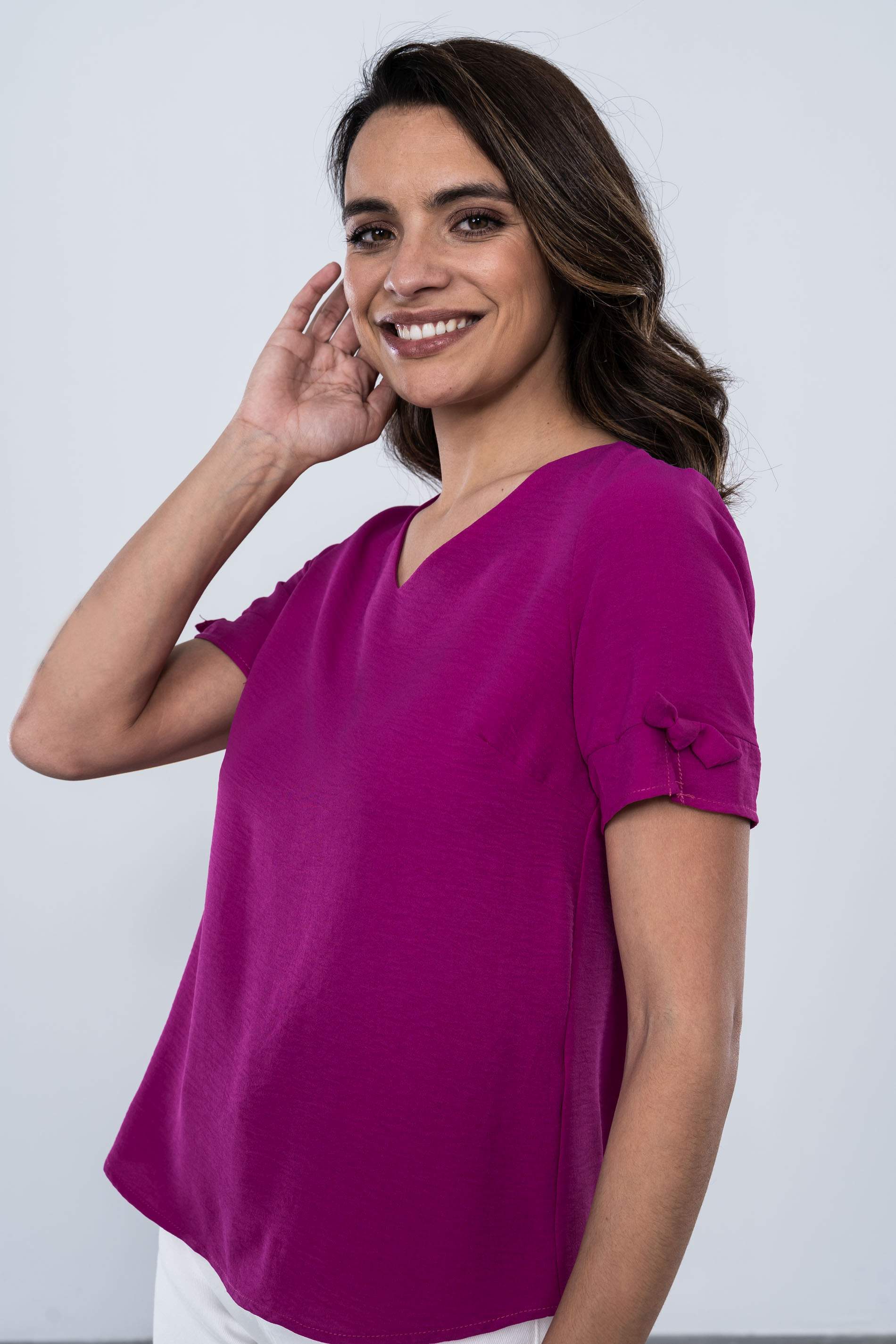 BLUSA LACITOS MANGA CORTA BUGANVILLA