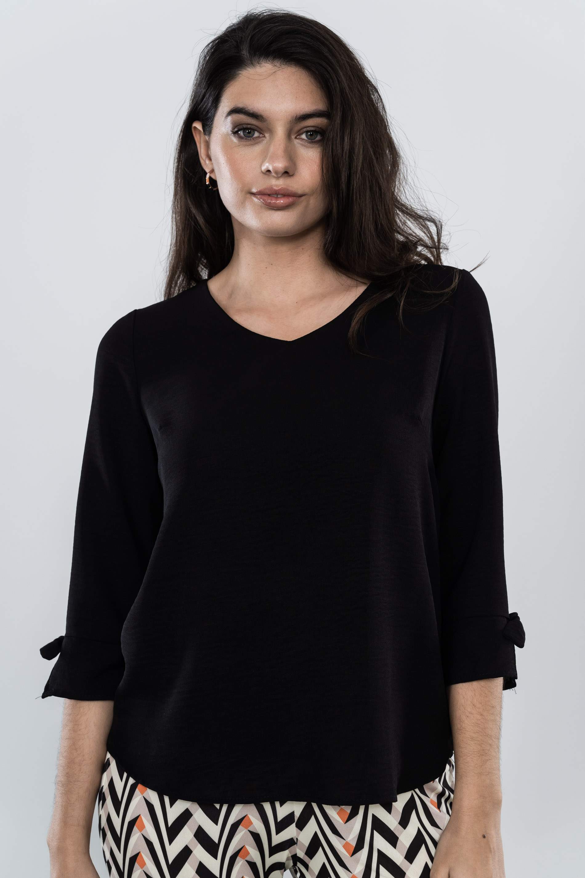 BLUSA MANGA LAZADA NEGRO