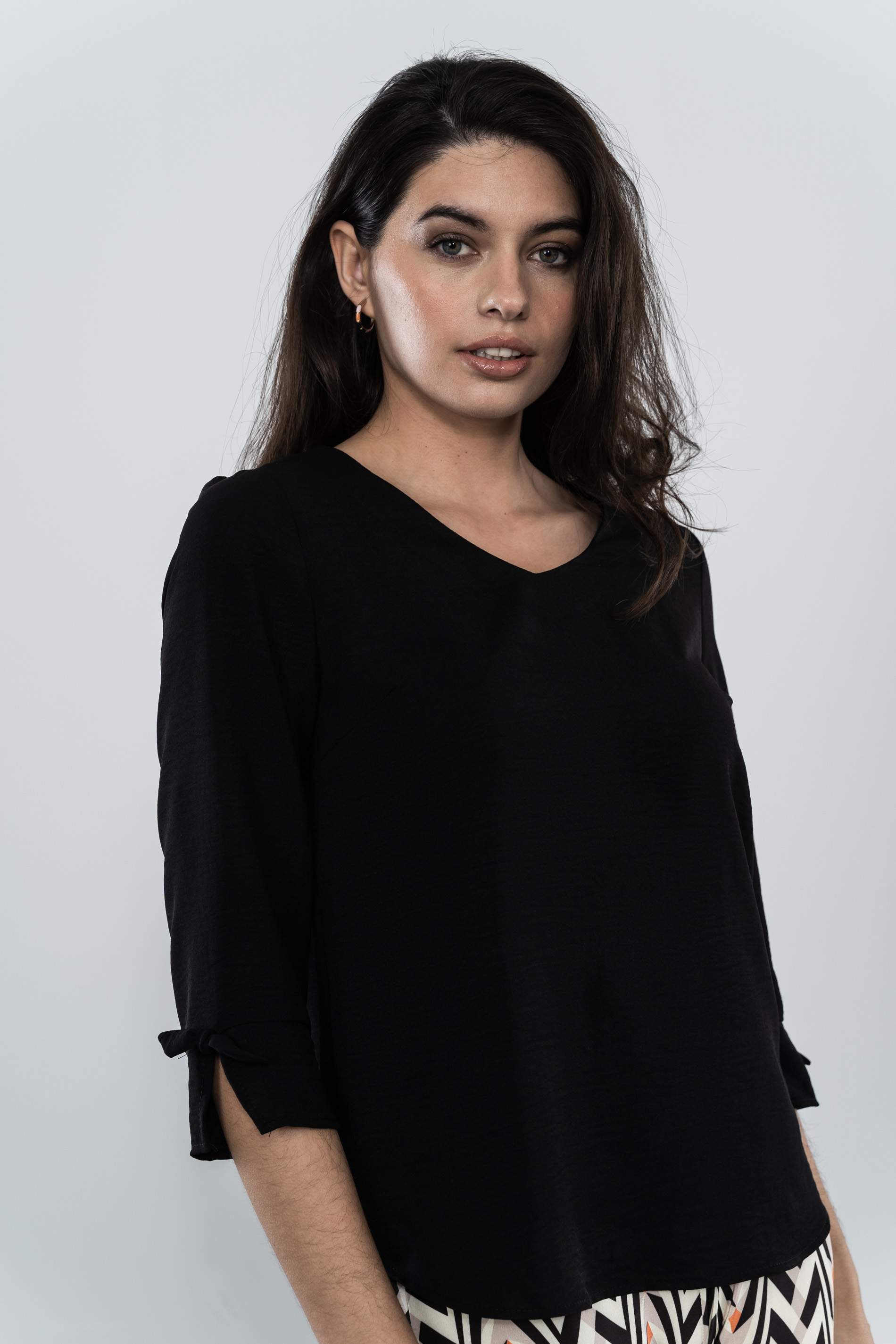BLUSA MANGA LAZADA NEGRO