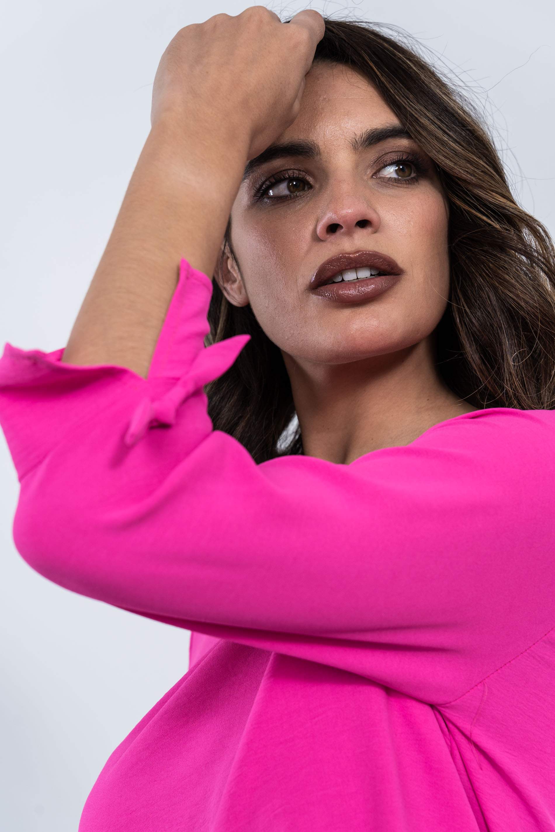 BLUSA MANGA LAZADA FUCSIA