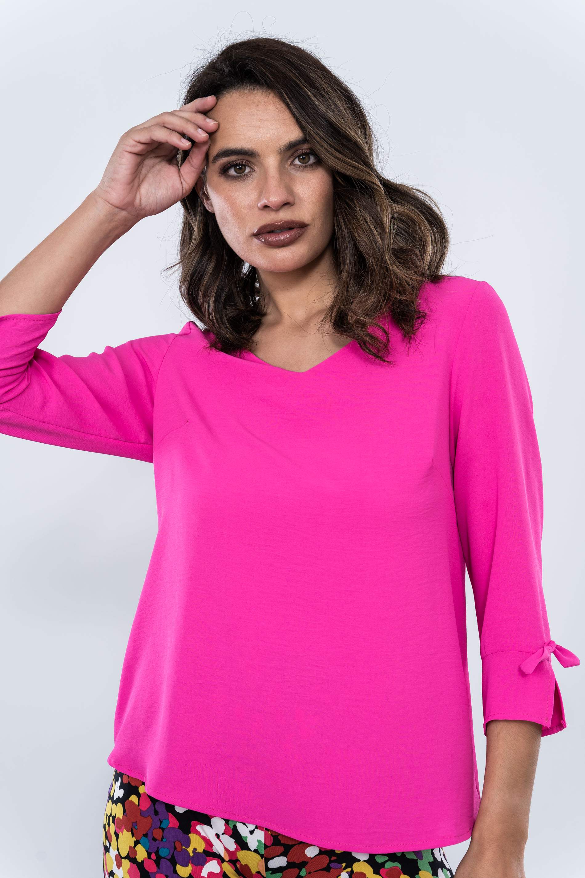 BLUSA MANGA LAZADA FUCSIA
