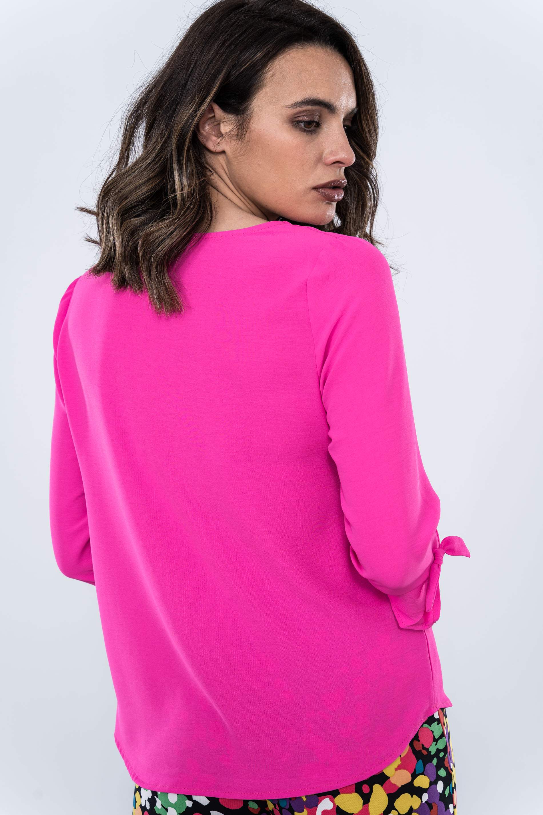 BLUSA MANGA LAZADA FUCSIA
