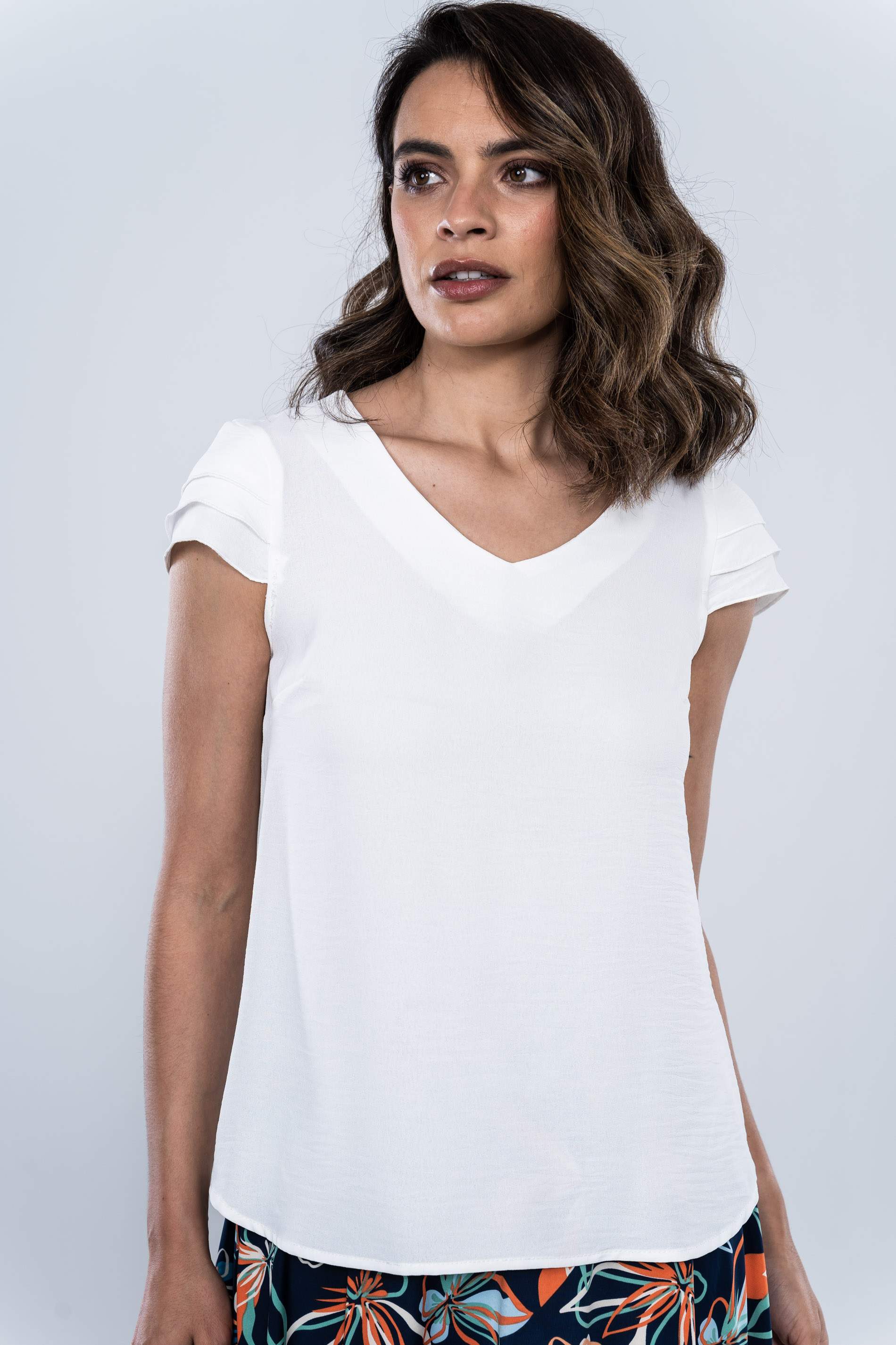 BLUSA MANGA CAPAS CRUDO