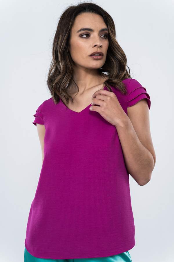 BLUSA MANGA CAPAS BUGAMBILLA