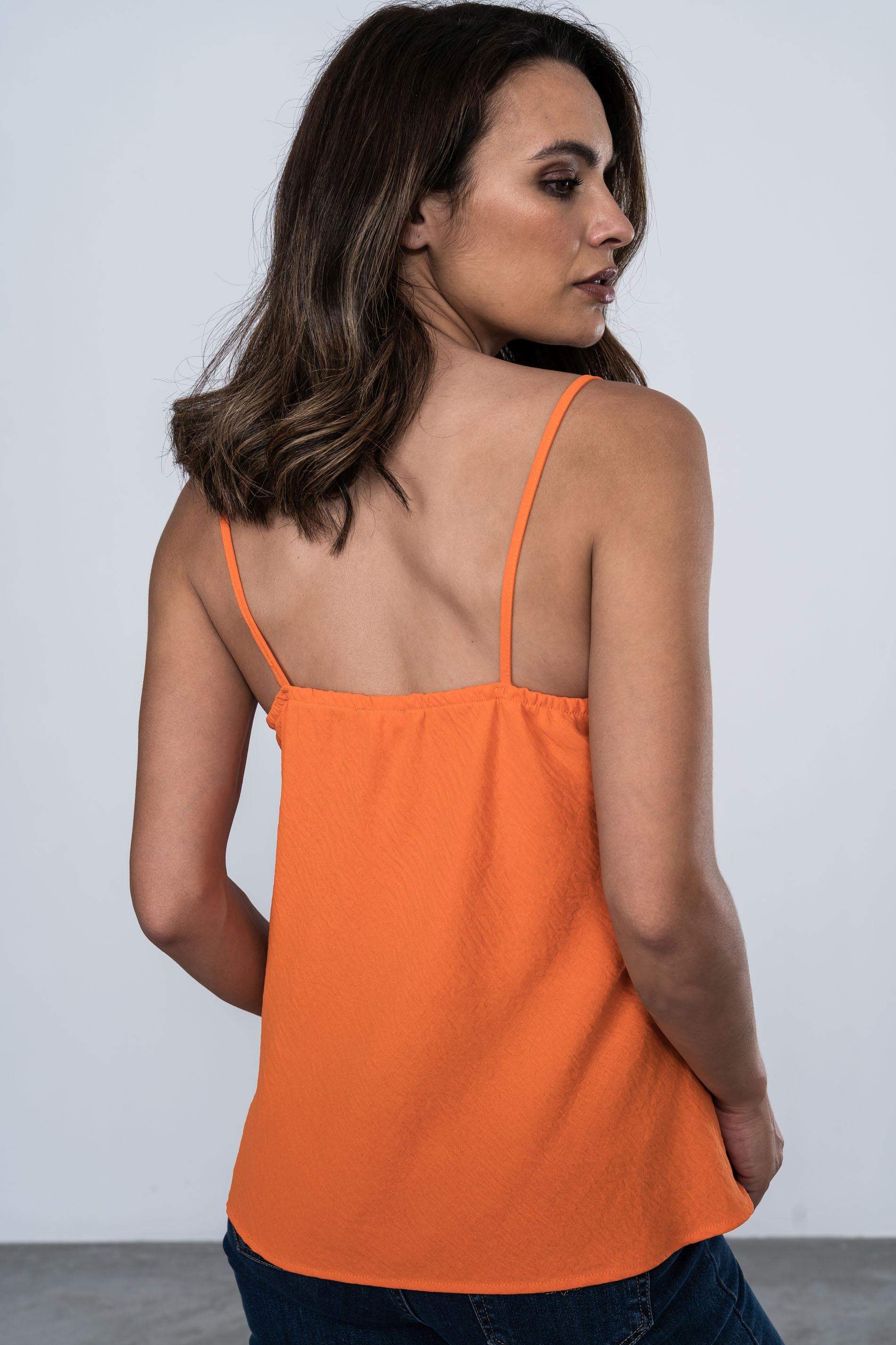 TOP LENCERO TEJIDO NARANJA