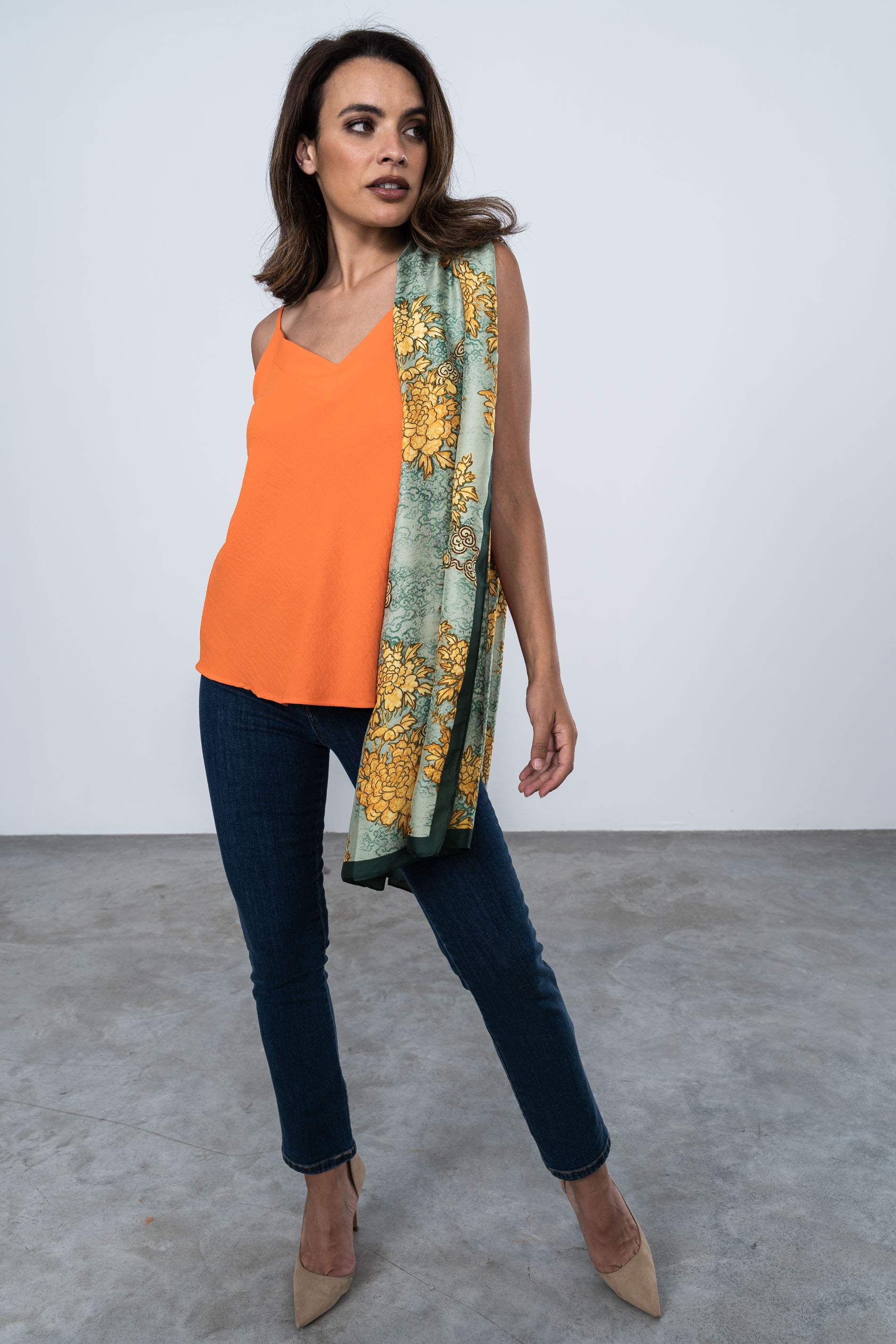 TOP LENCERO TEJIDO NARANJA