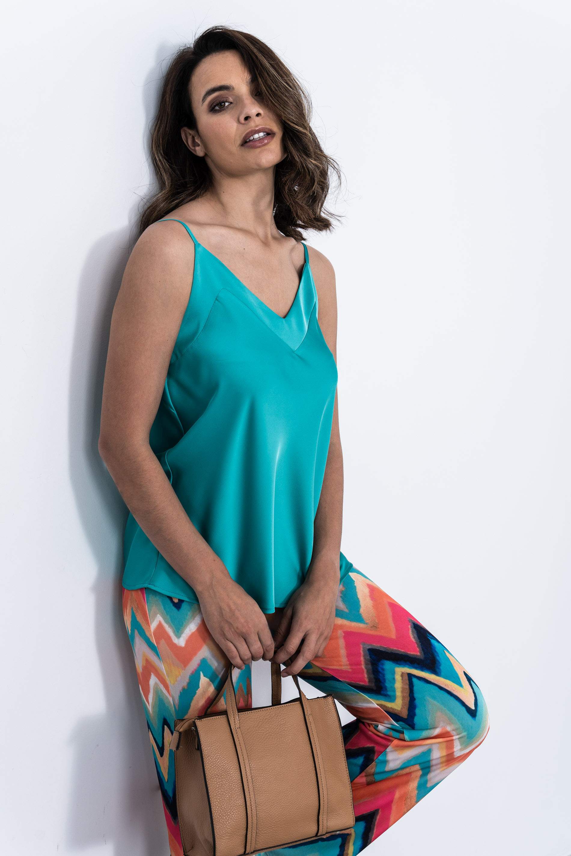 TOP LENCERO SATINADO AGUA