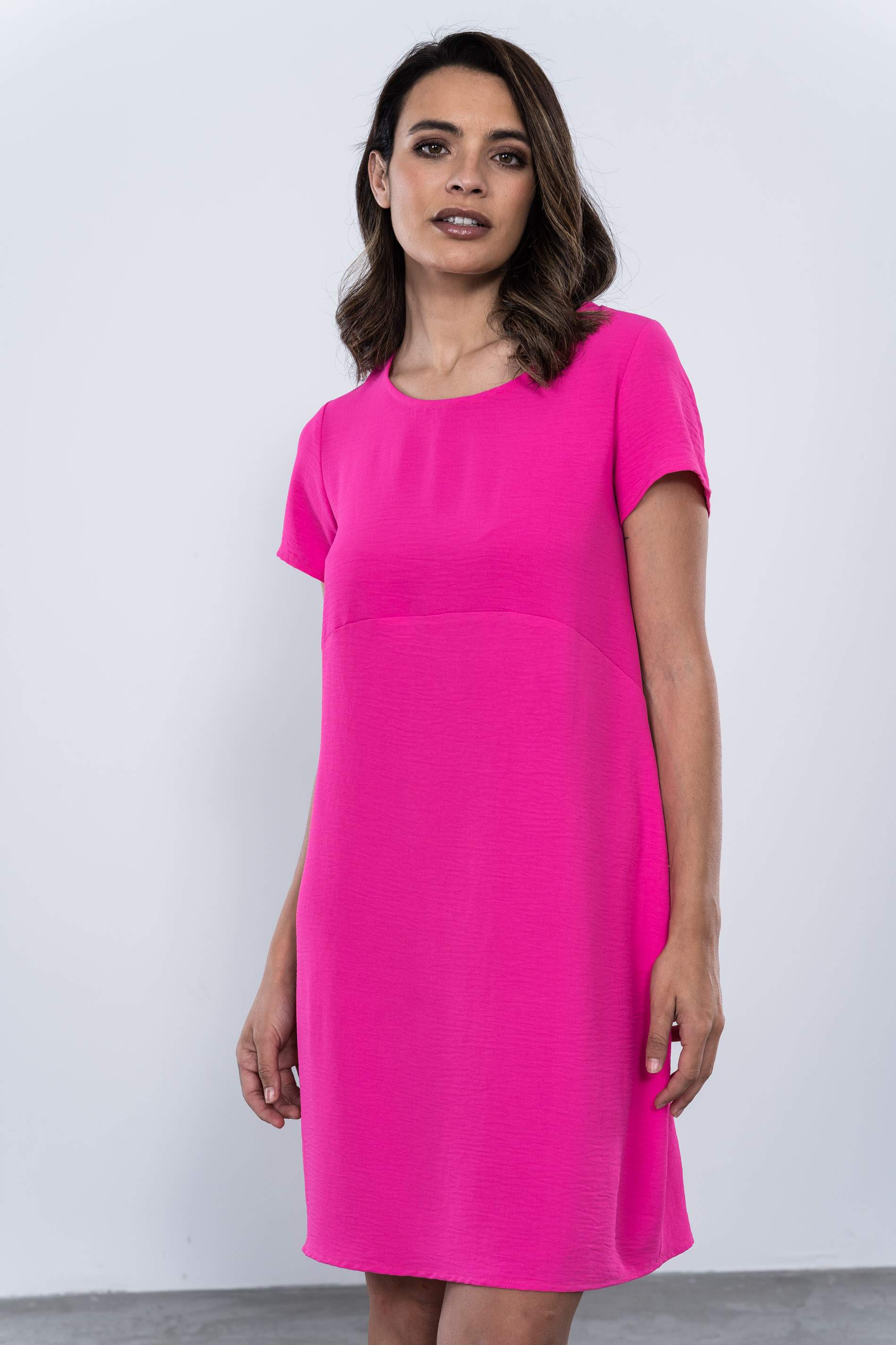VESTIDO HOLGADO MC FUCSIA