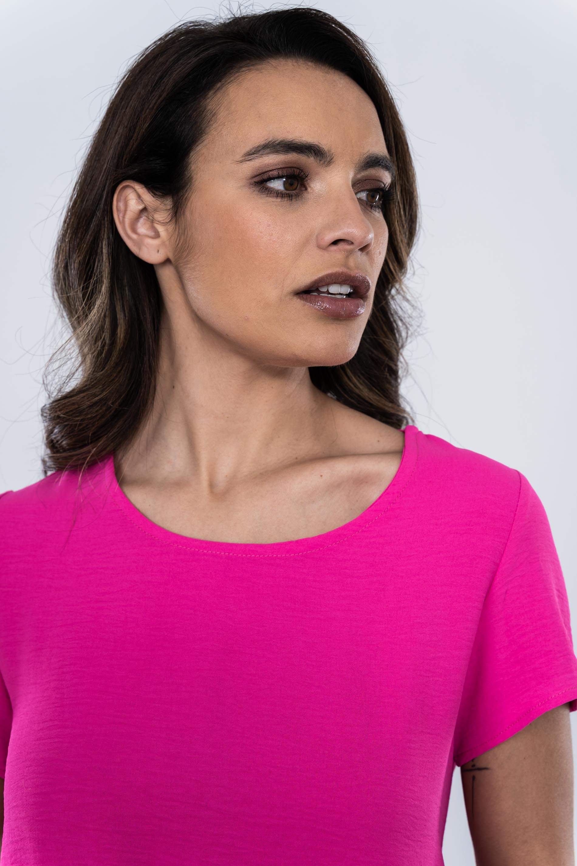 VESTIDO HOLGADO MC FUCSIA