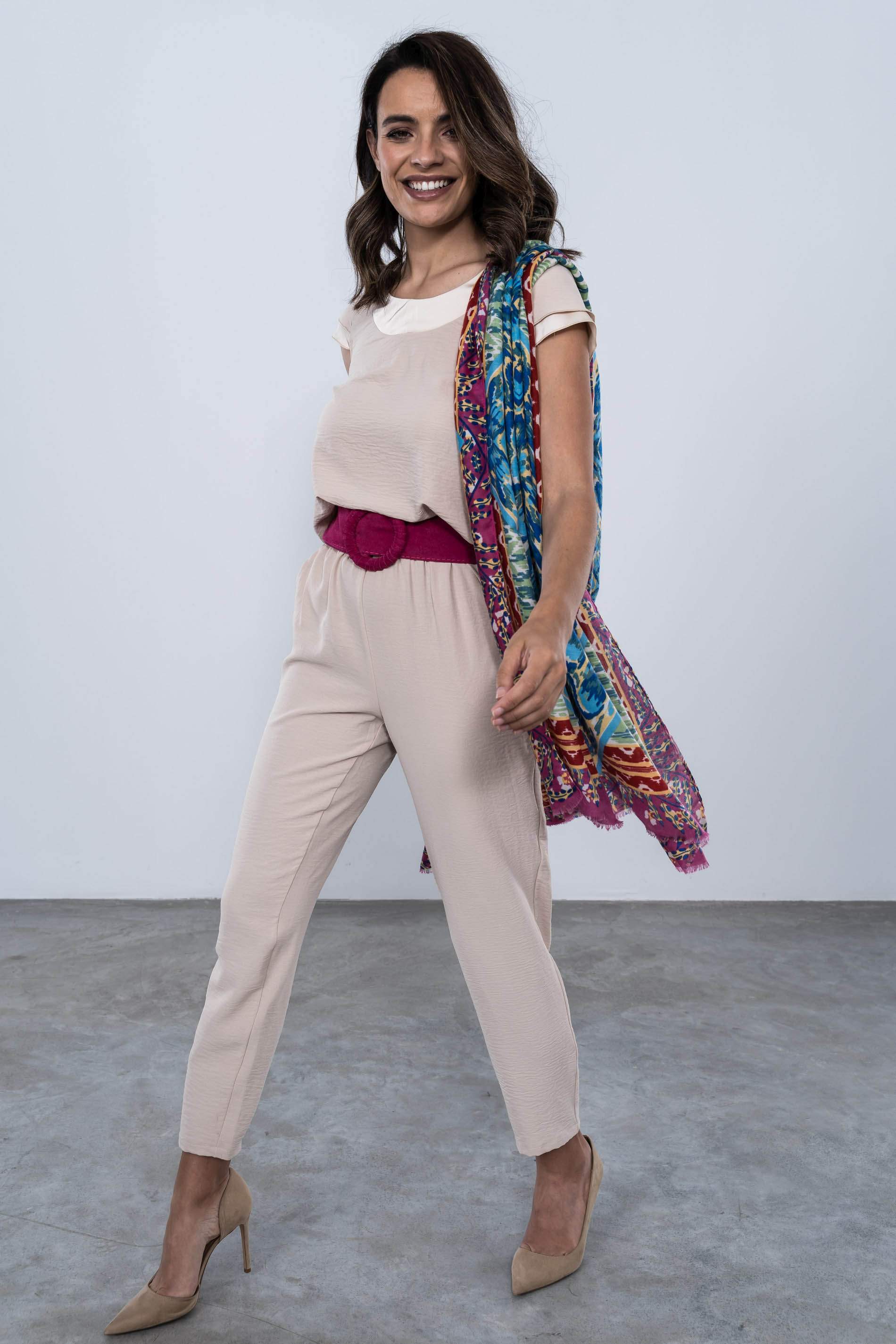 PANTALON HOLGADO CORDON BEIGE