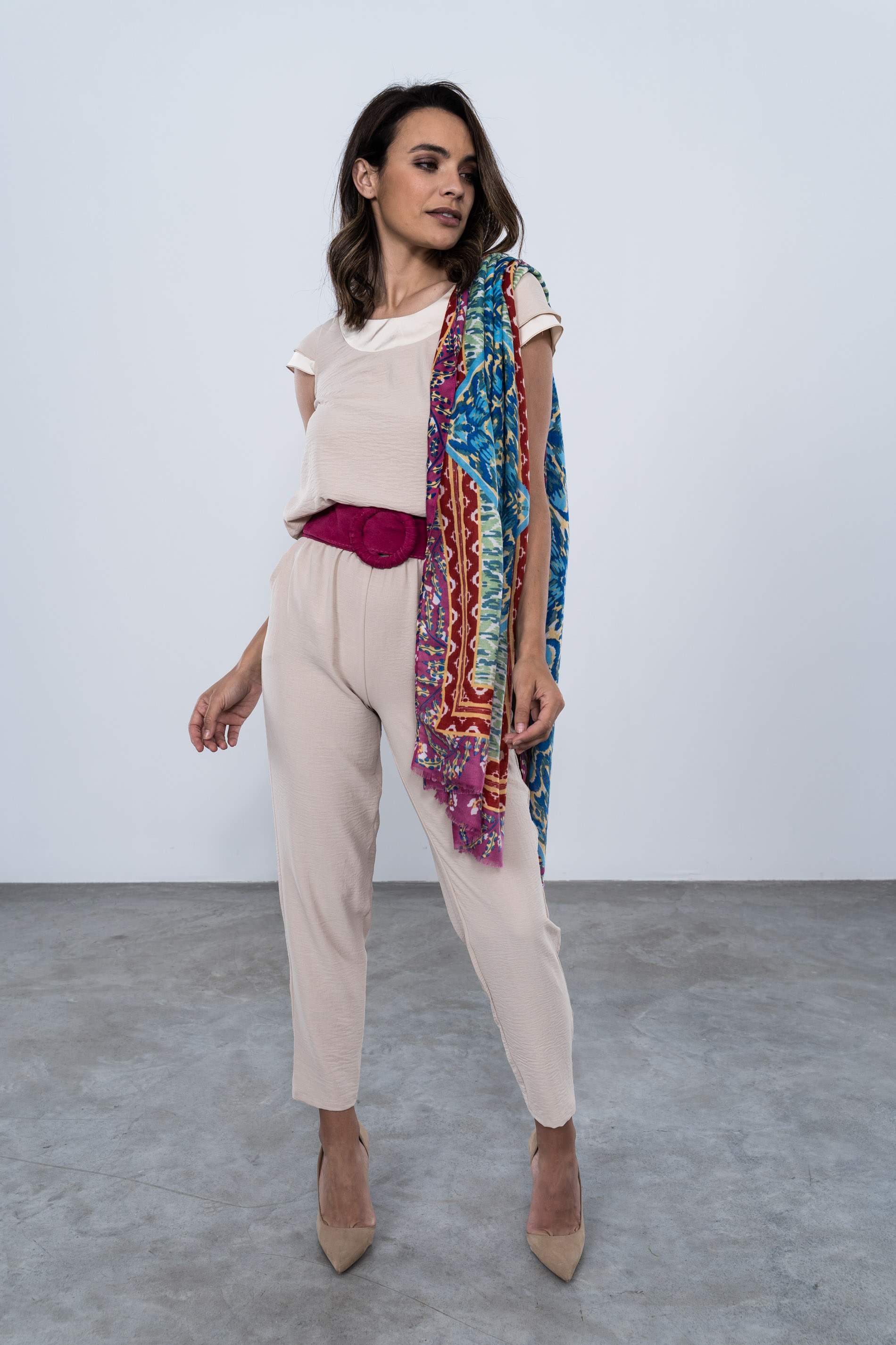 PANTALON HOLGADO CORDON BEIGE