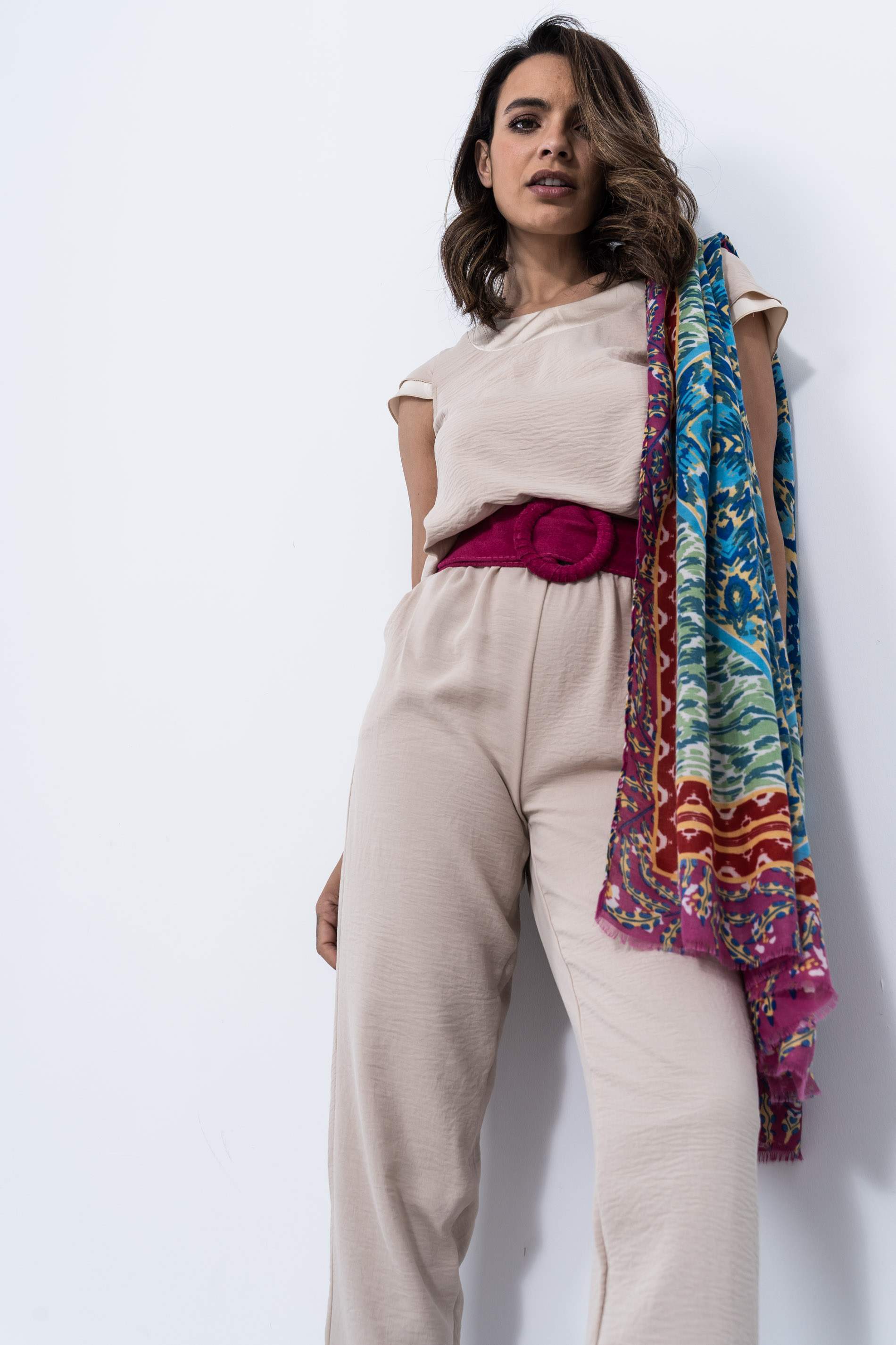 PANTALON HOLGADO CORDON BEIGE