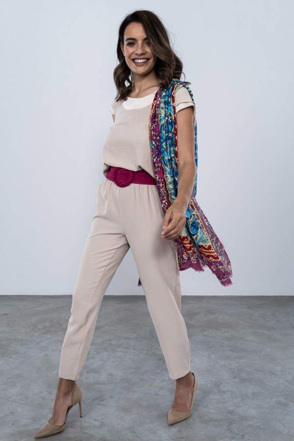 PANTALON HOLGADO CORDON BEIGE
