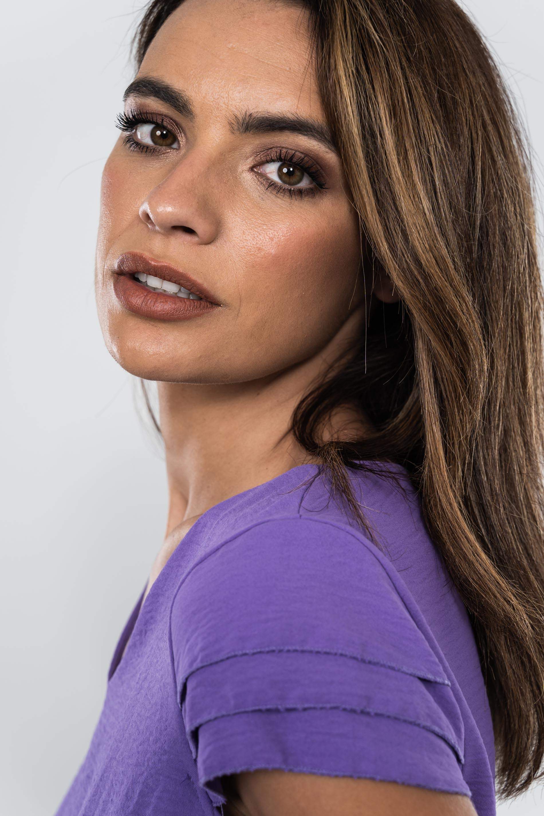 BLUSA MANGA CAPAS LAVANDA