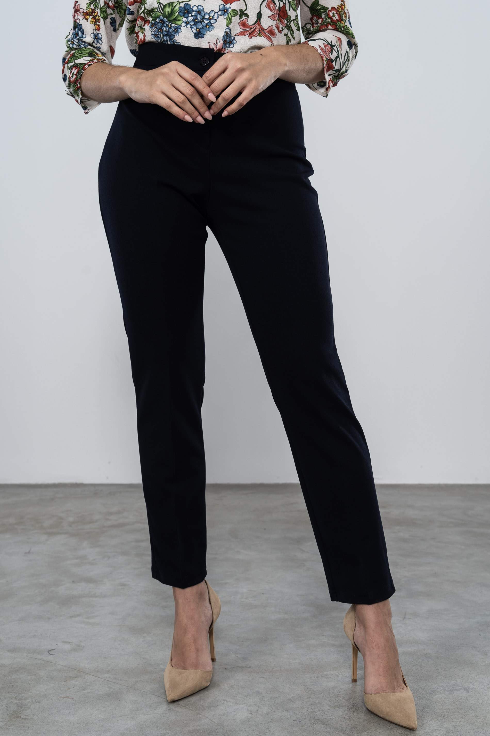 PANTALON GOMA CONTRASTE MARINO