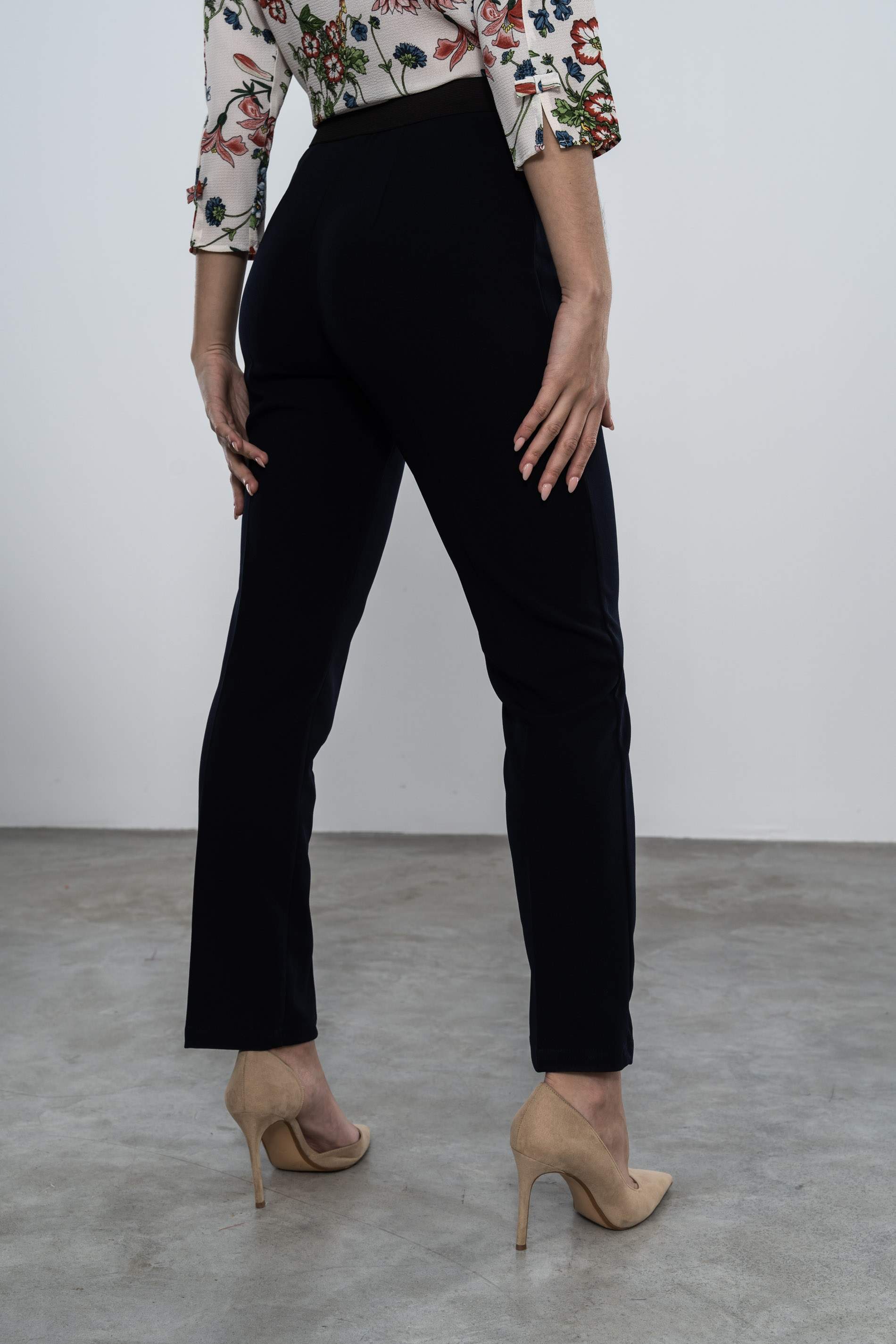 PANTALON GOMA CONTRASTE MARINO