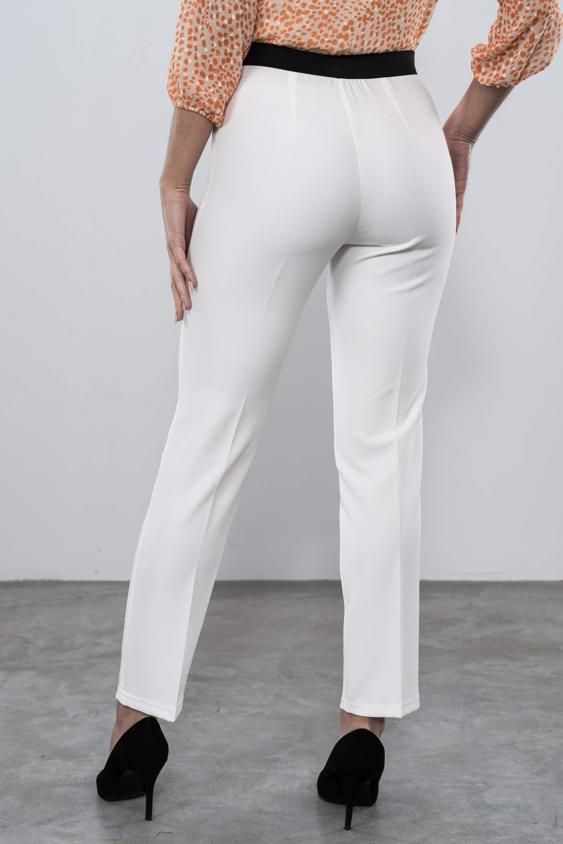 PANTALON VESTIR GOMA CINTURA BLANCO
