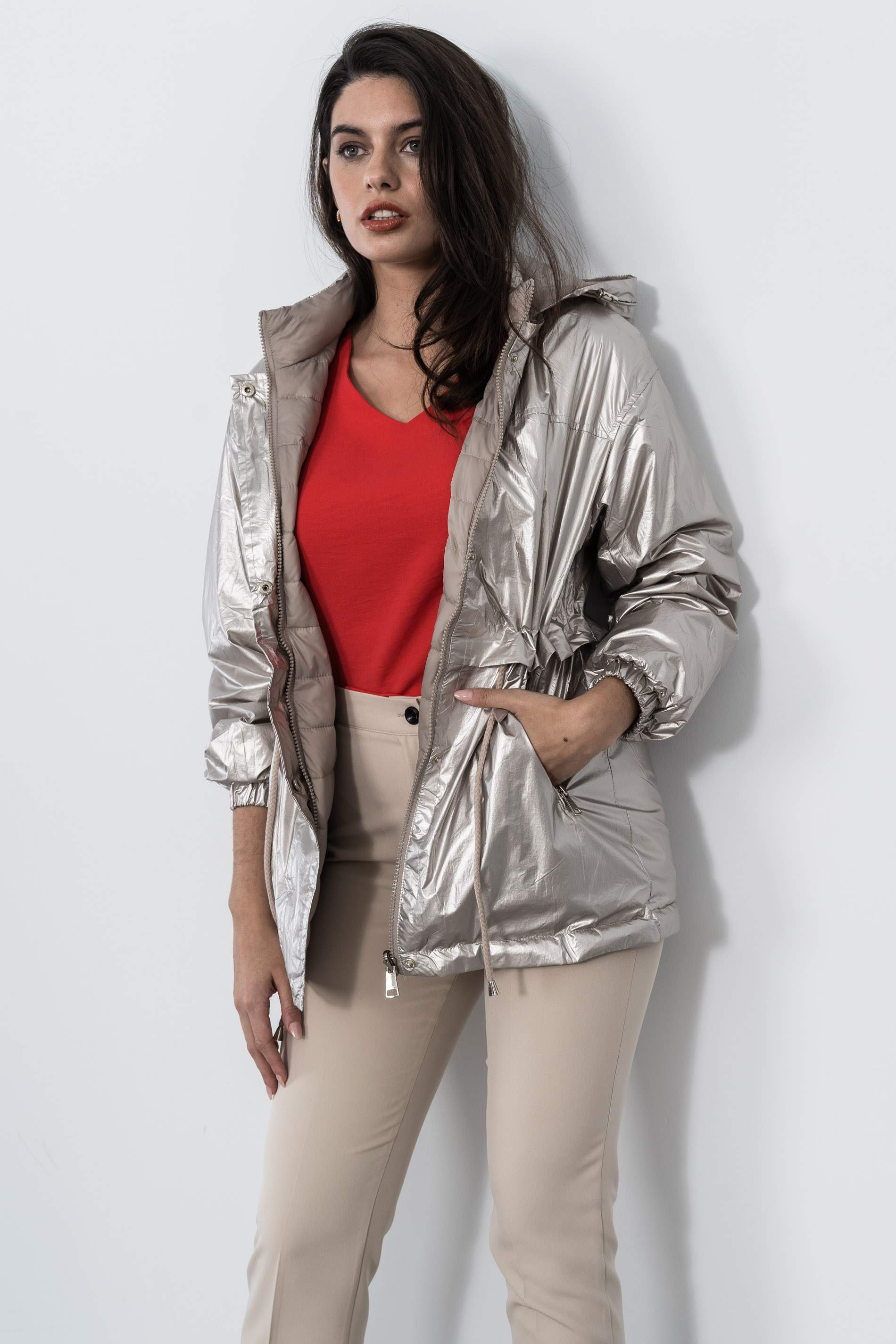 PANTALON VESTIR GOMA CINTURA BEIGE