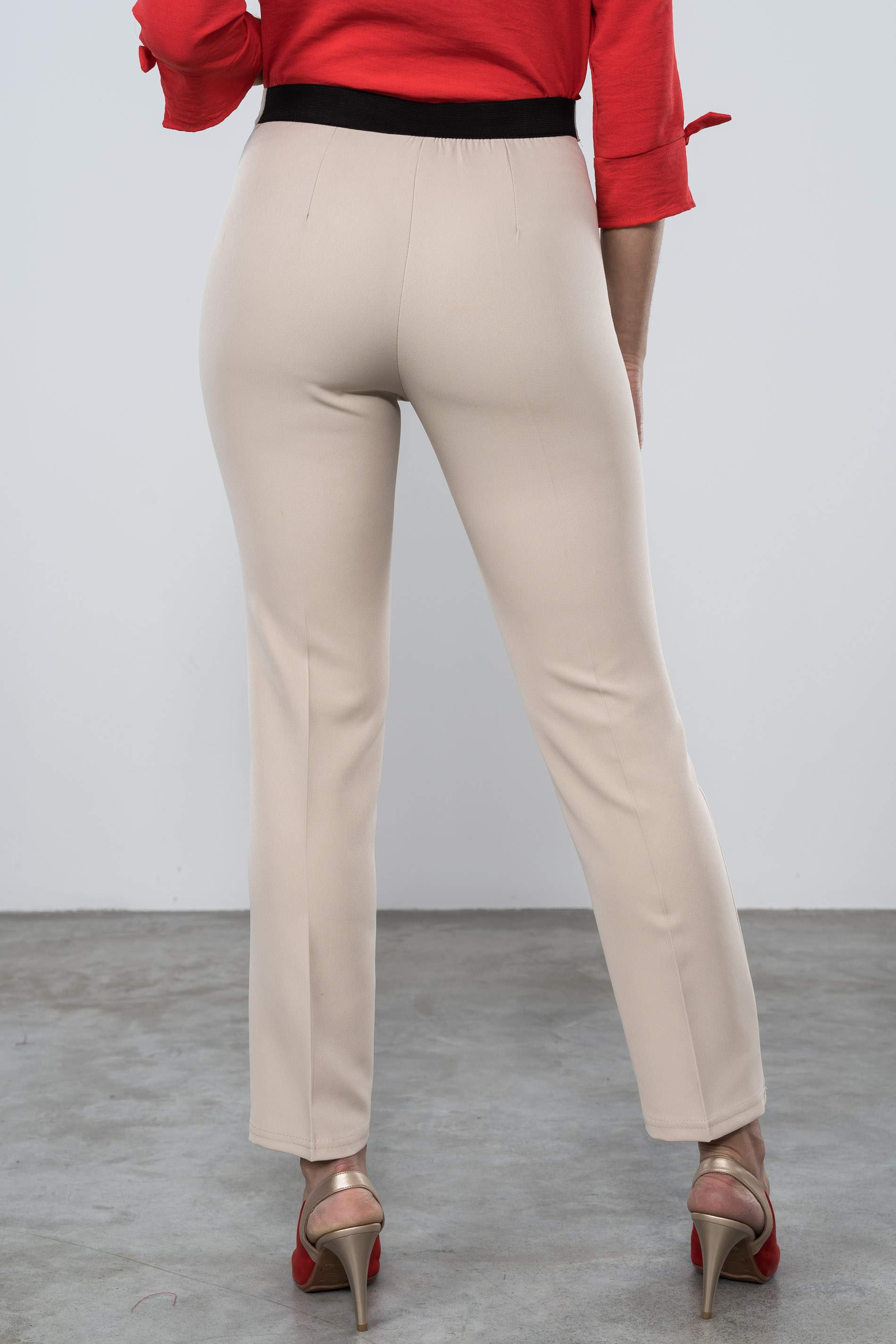 PANTALON VESTIR GOMA CINTURA BEIGE