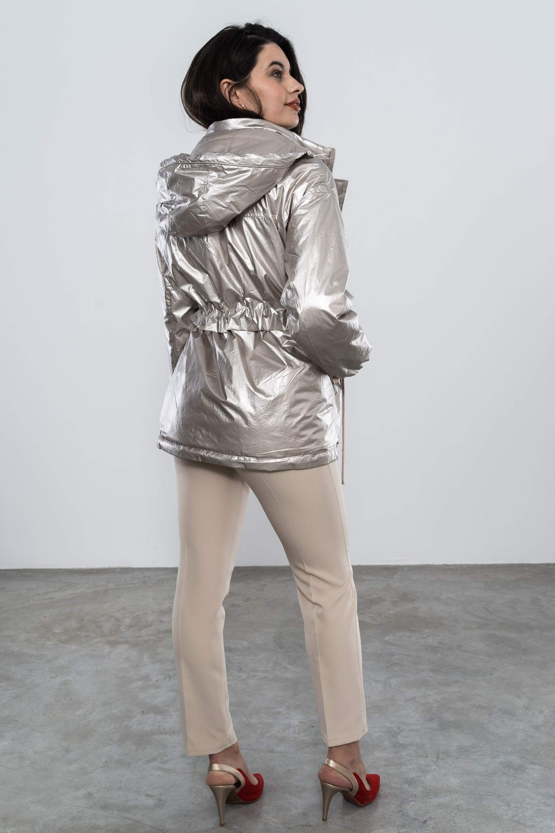 PANTALON VESTIR GOMA CINTURA BEIGE
