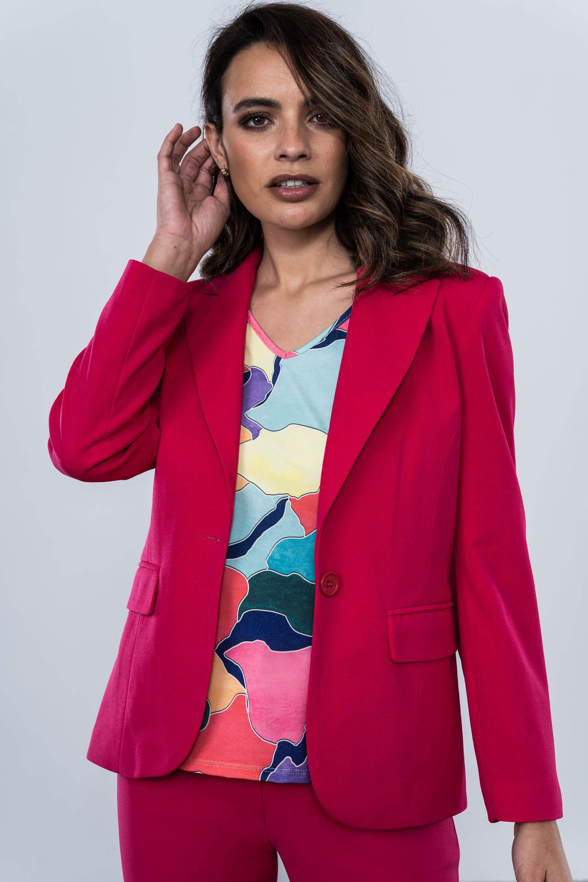 AMERICANA UN BOTON FUCSIA