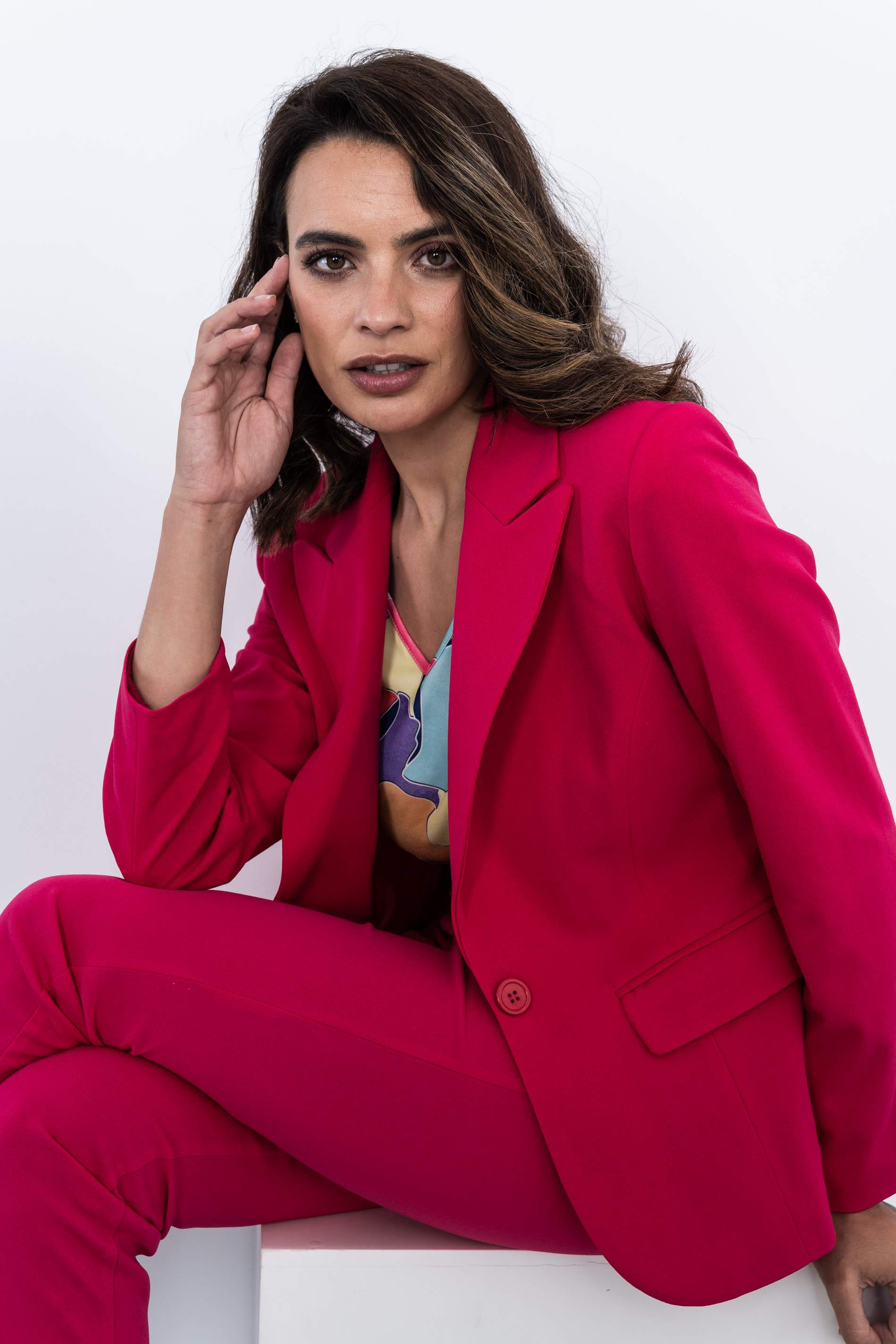 AMERICANA UN BOTON FUCSIA