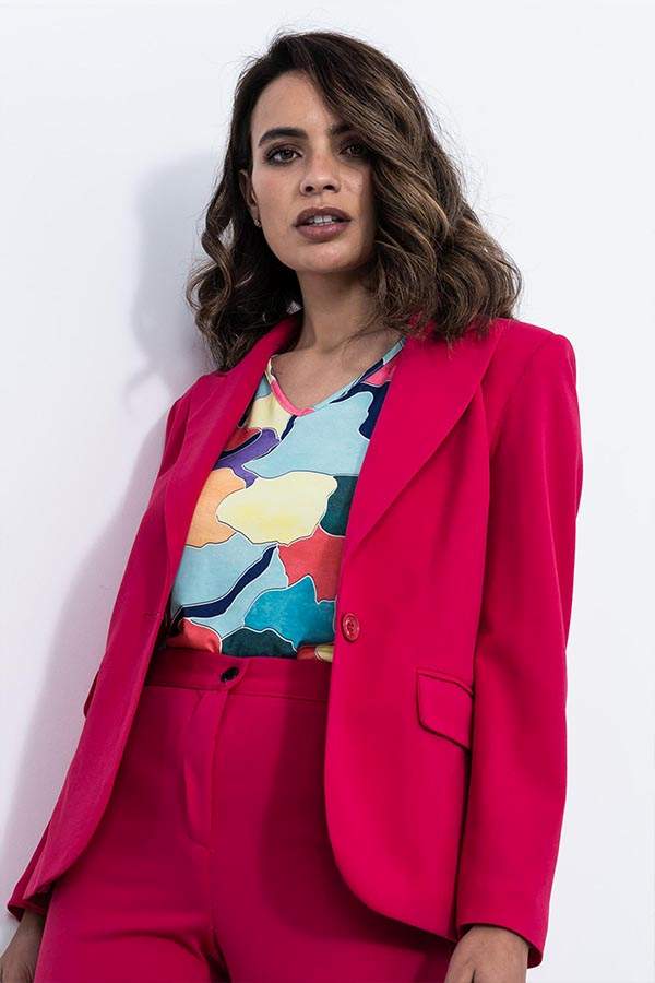 AMERICANA UN BOTON FUCSIA