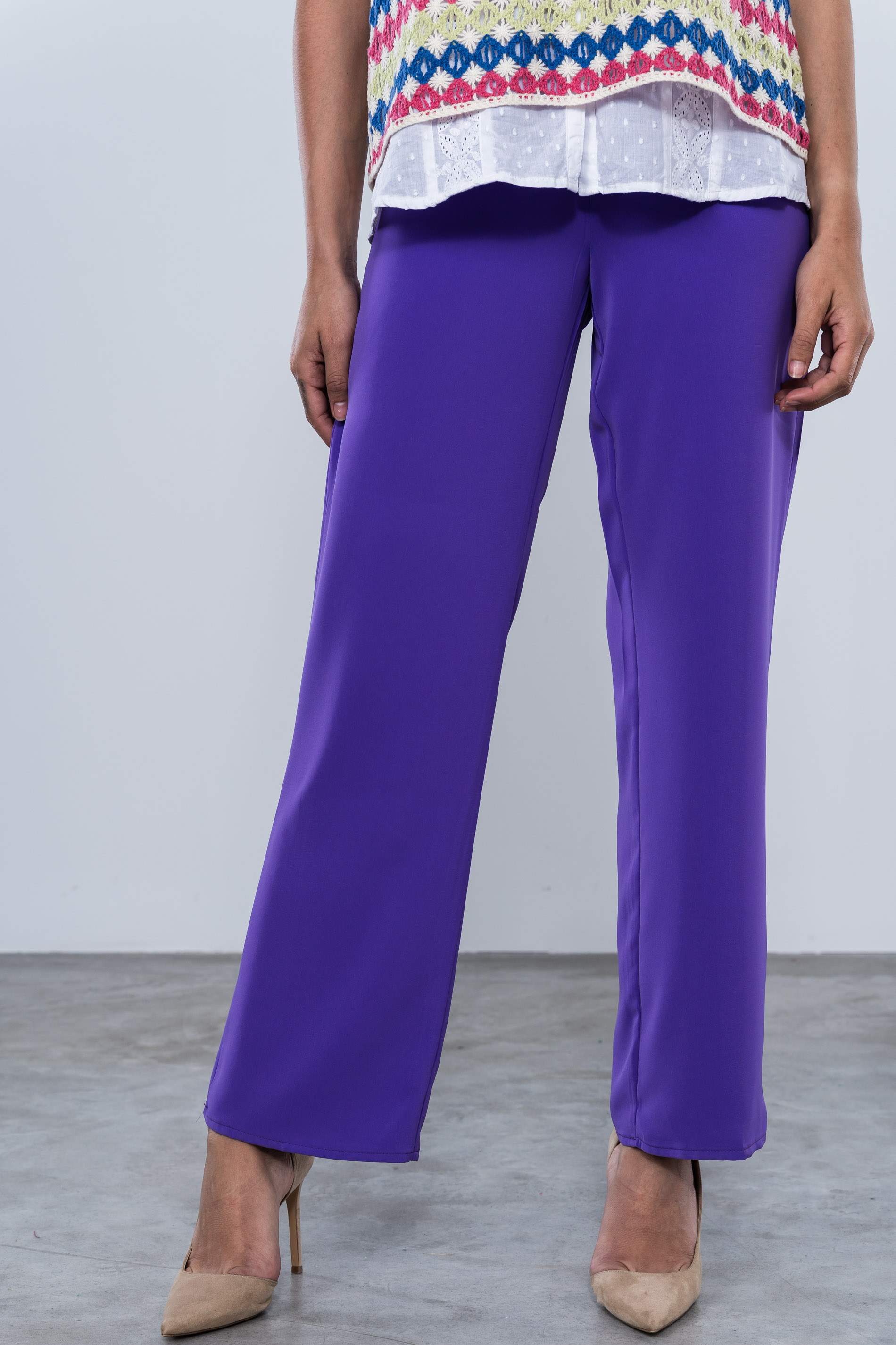 PANTALON FLUIDO VESTIR VIOLETA