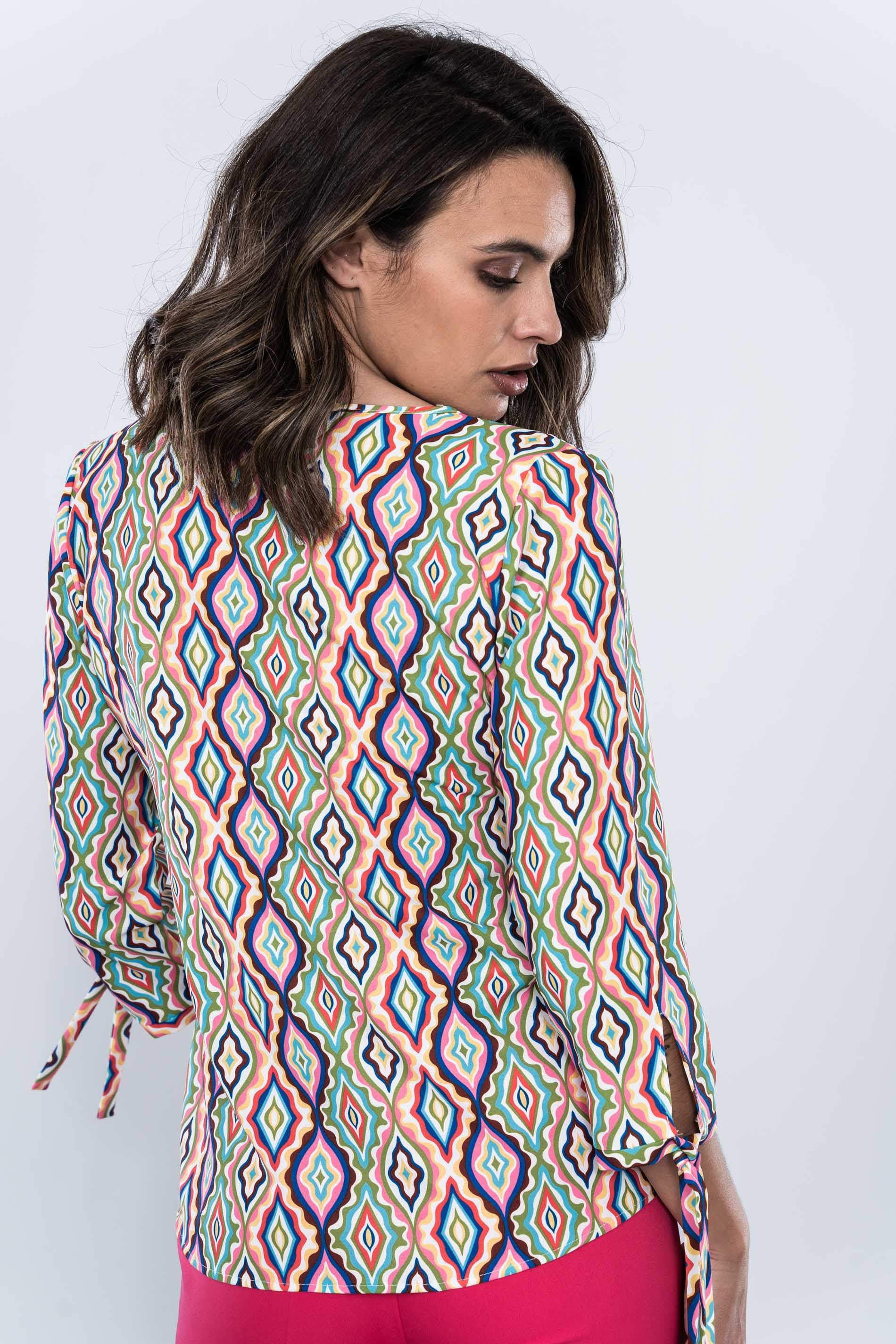 BLUSA LACITOS ROMBOS COLOR