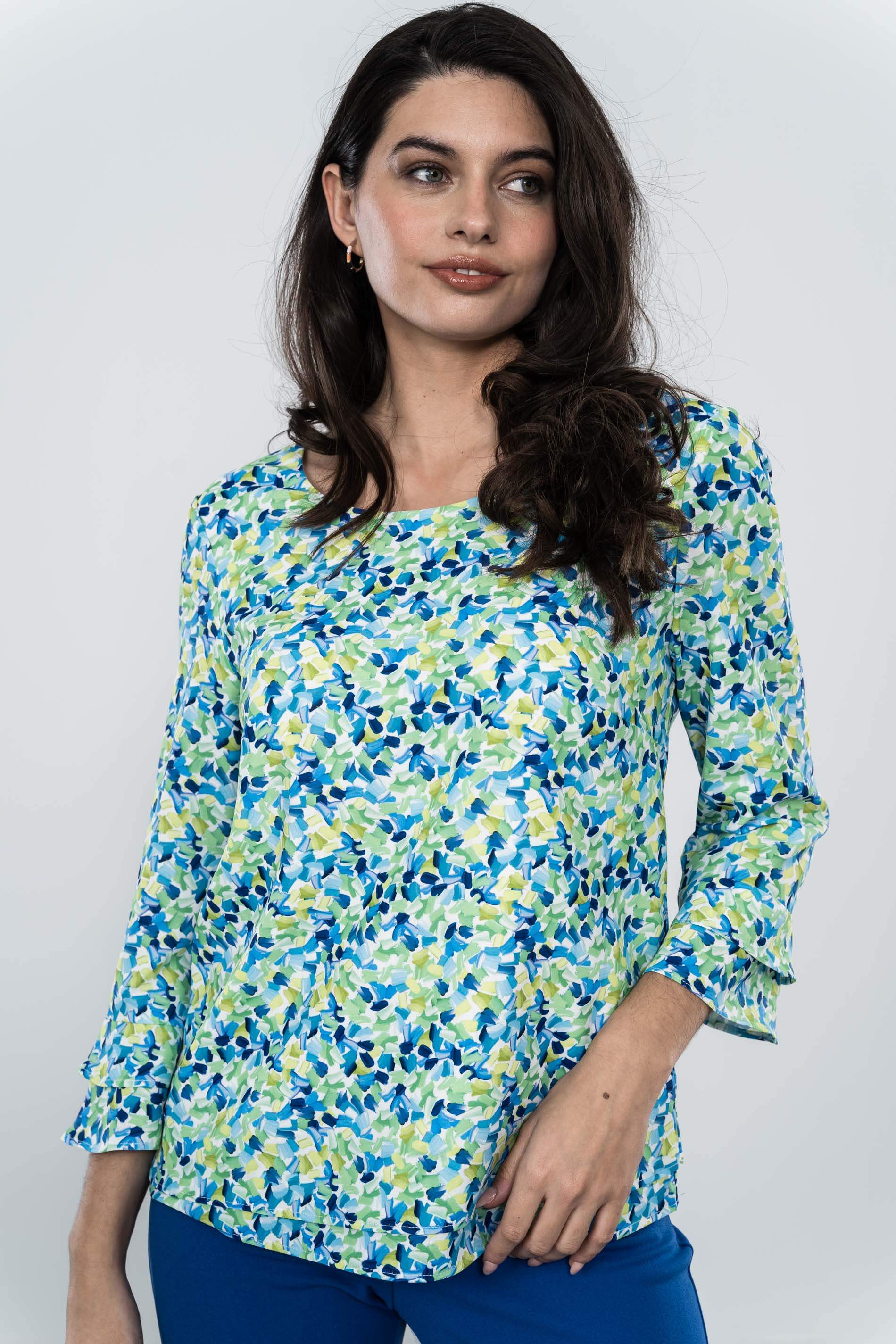 BLUSA DOBLE CAPA PINCELADAS