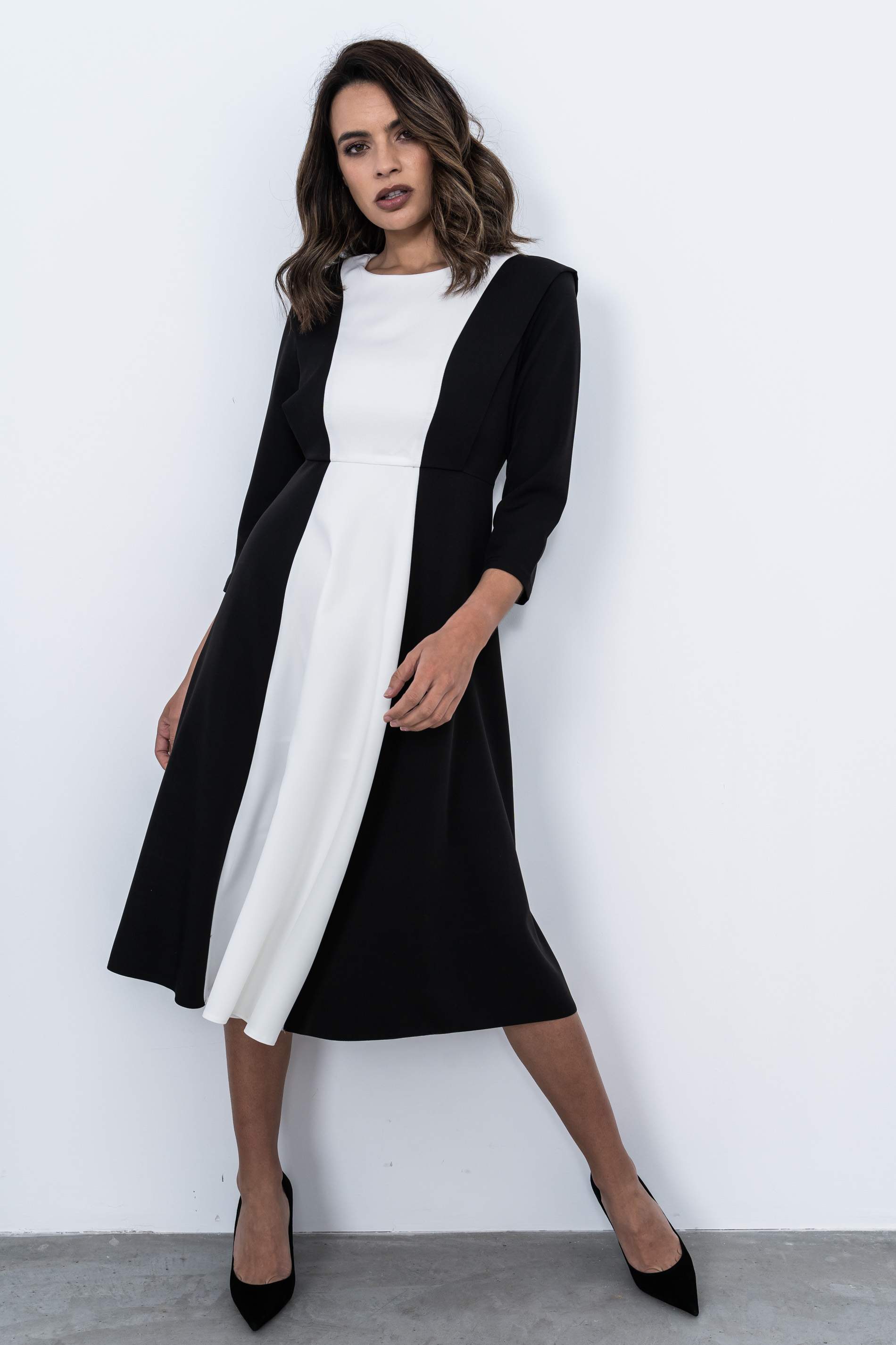 VESTIDO COMBINADO BICOLOR