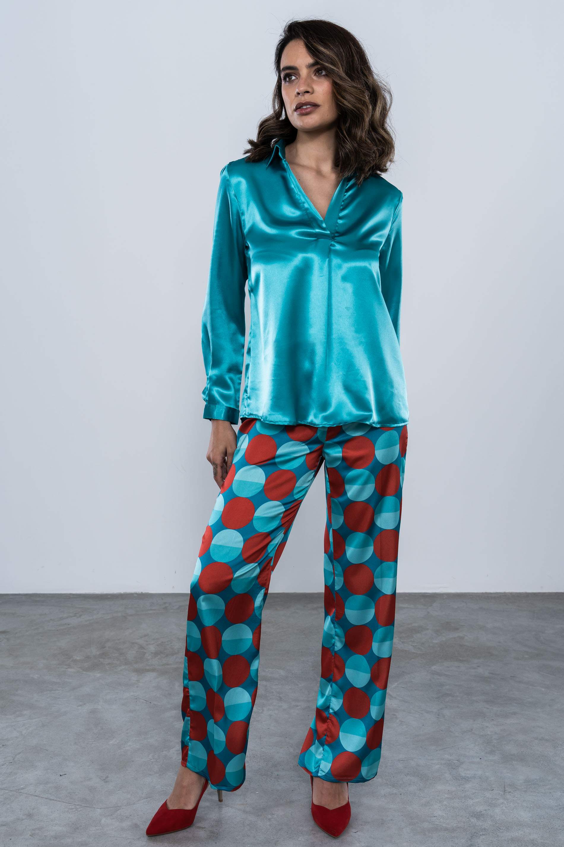 PANTALON SATINADO CIRCULOS 