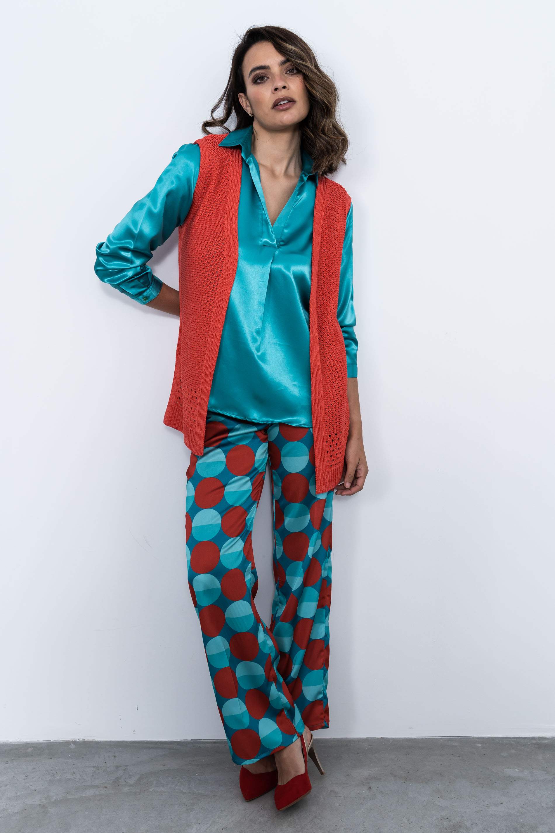 PANTALON SATINADO CIRCULOS 