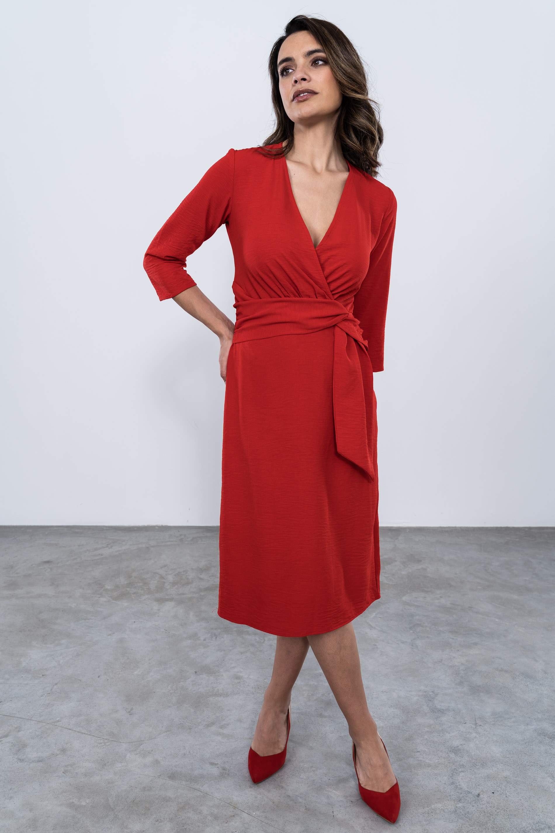 VESTIDO DETALLE DRAPEADO