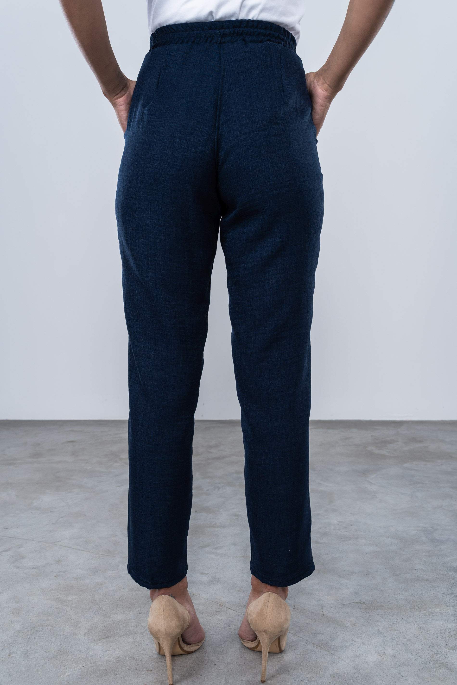 PANTALON HOLGADO BOLSILLOS MARINO