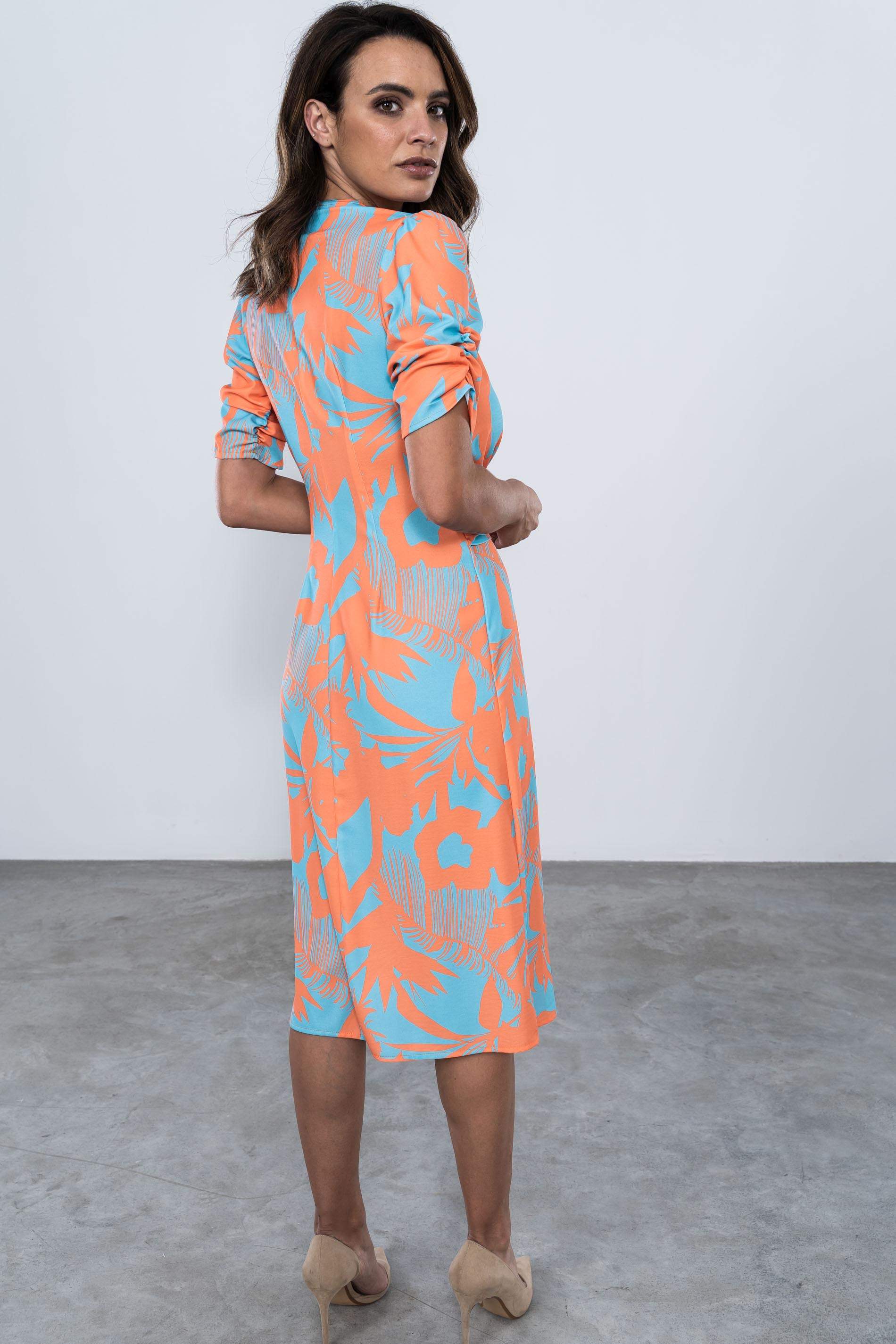 VESTIDO ESTAMPADO BICOLOR