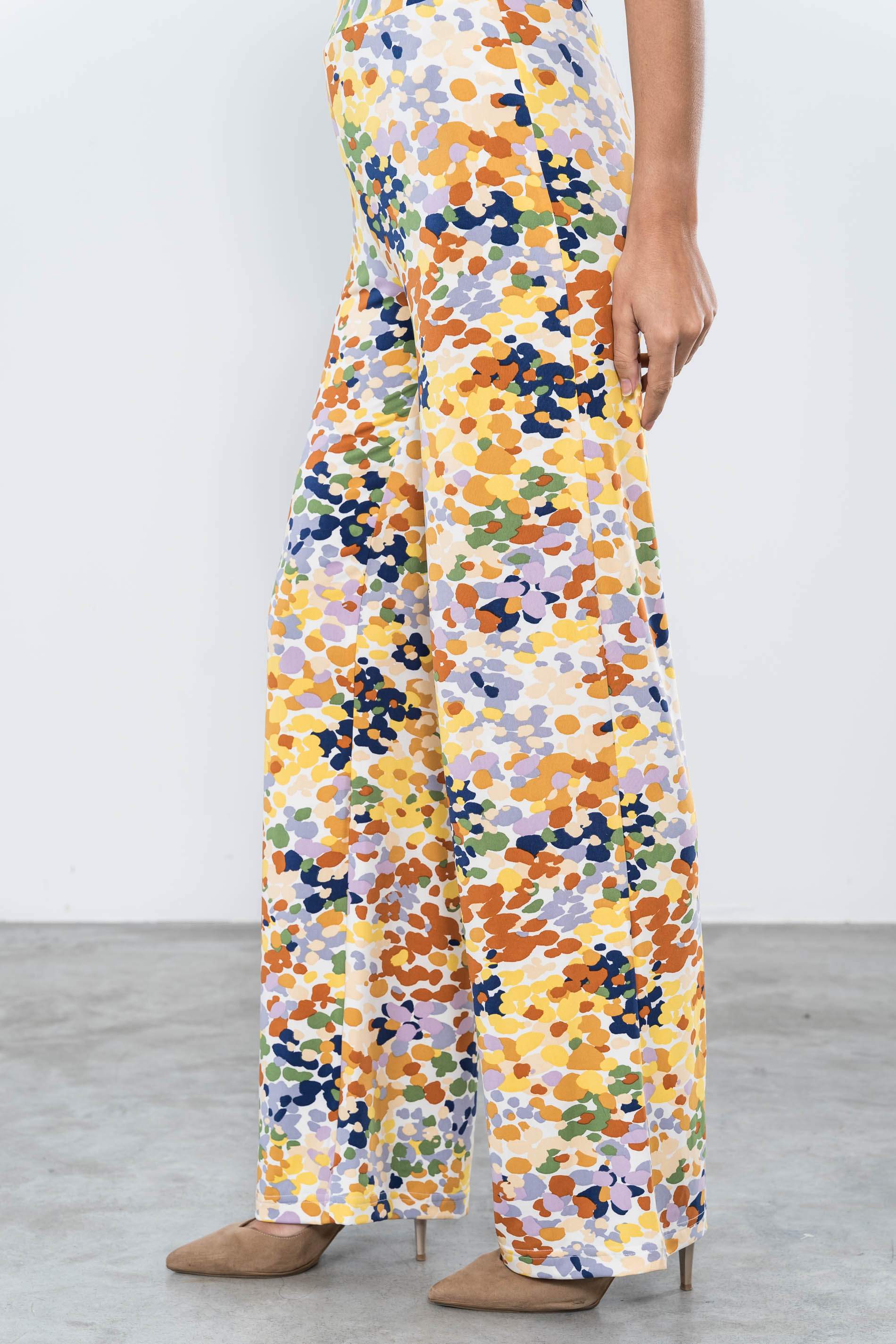 PANTALON RECTO MANCHAS COLORES