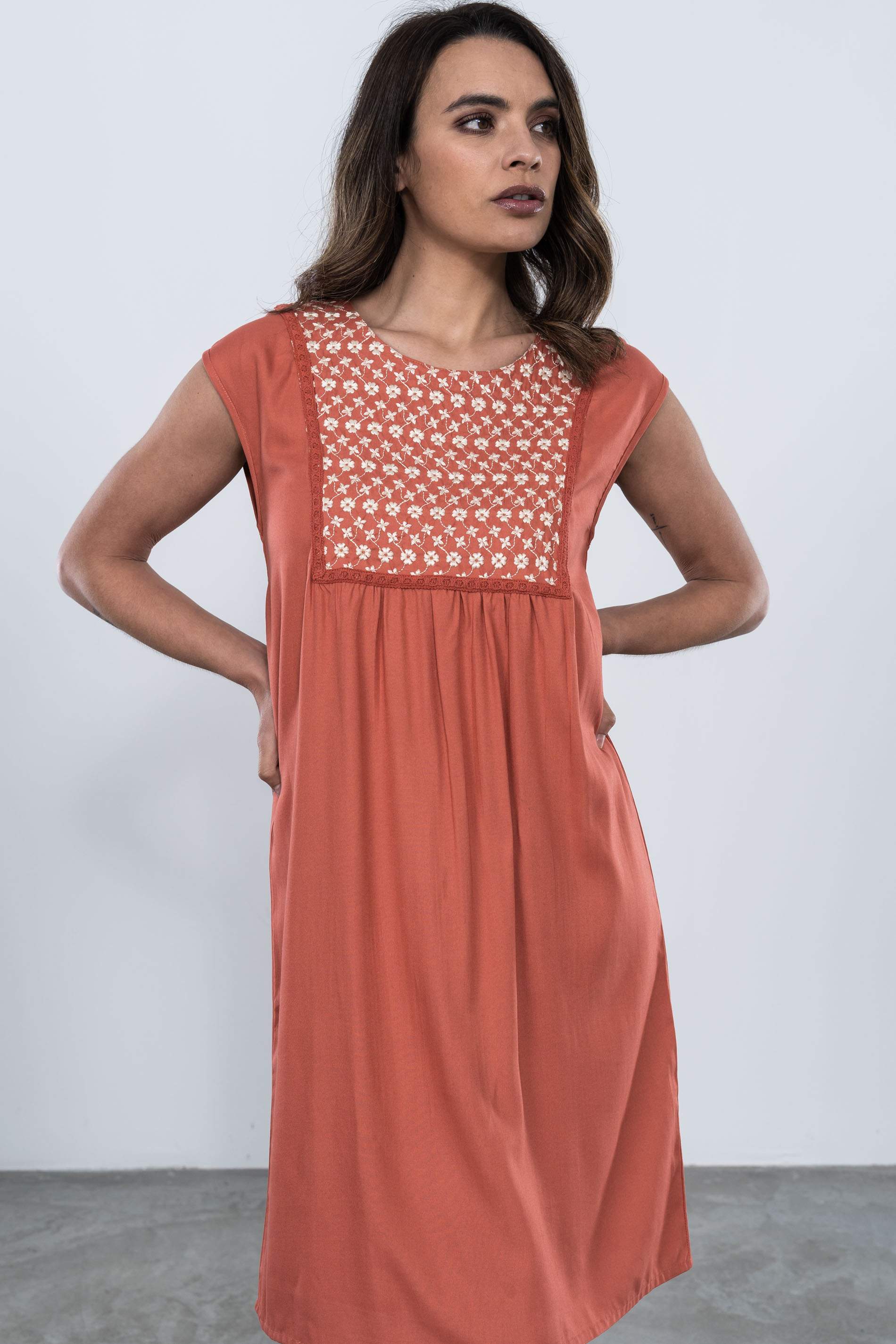 VESTIDO PANEL BORDADO MS