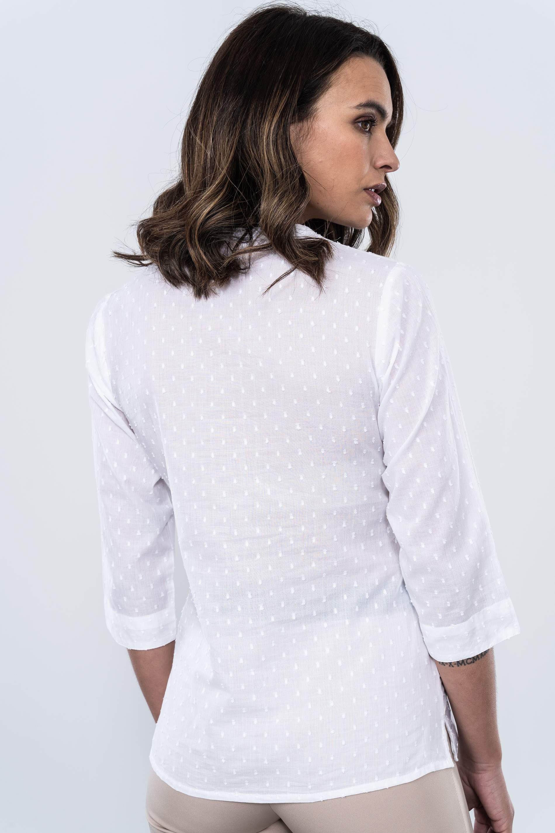 BLUSA PLUMETI PANELES BORDADOS MF