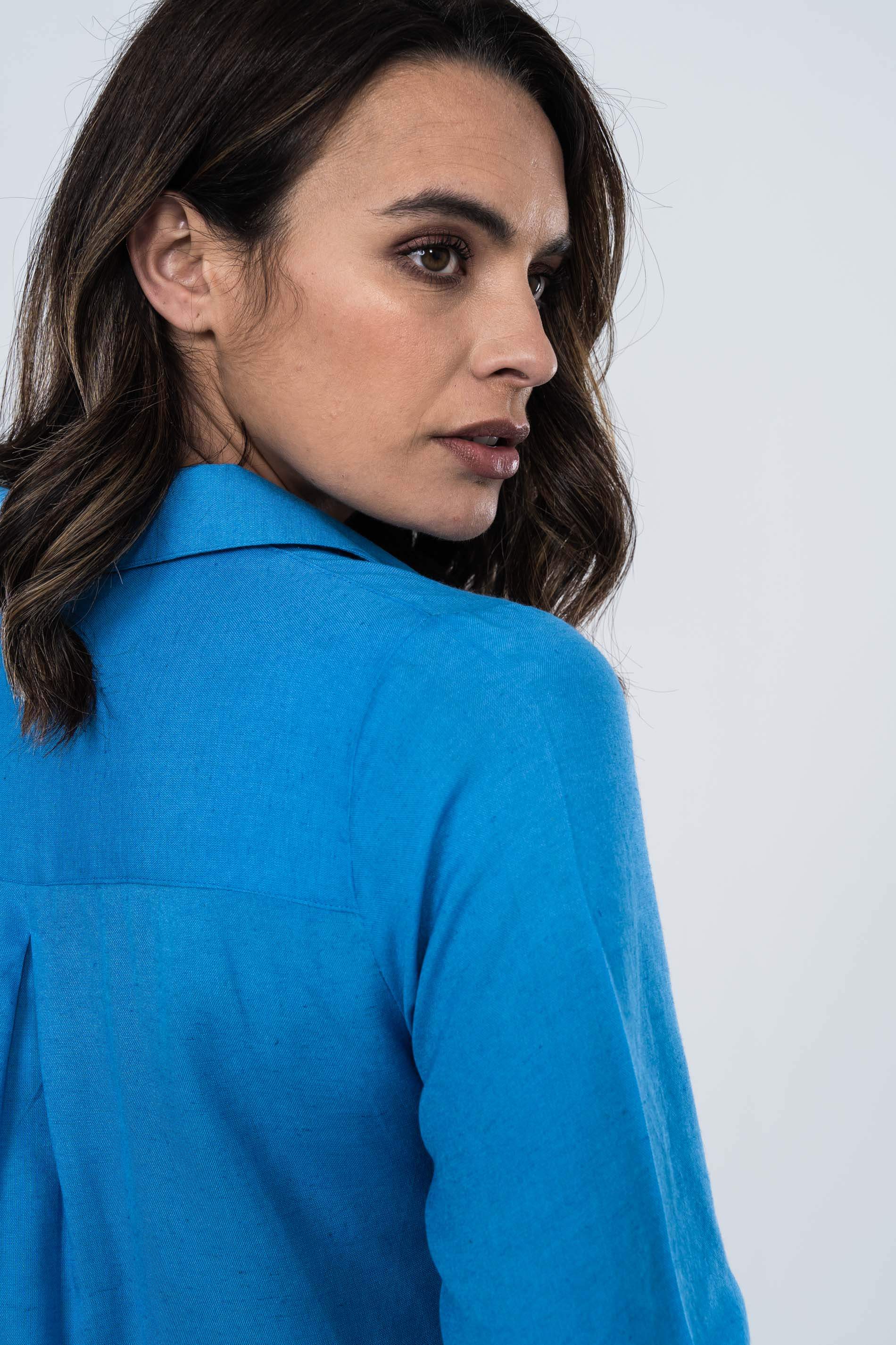 VESTIDO EFECTO LINO