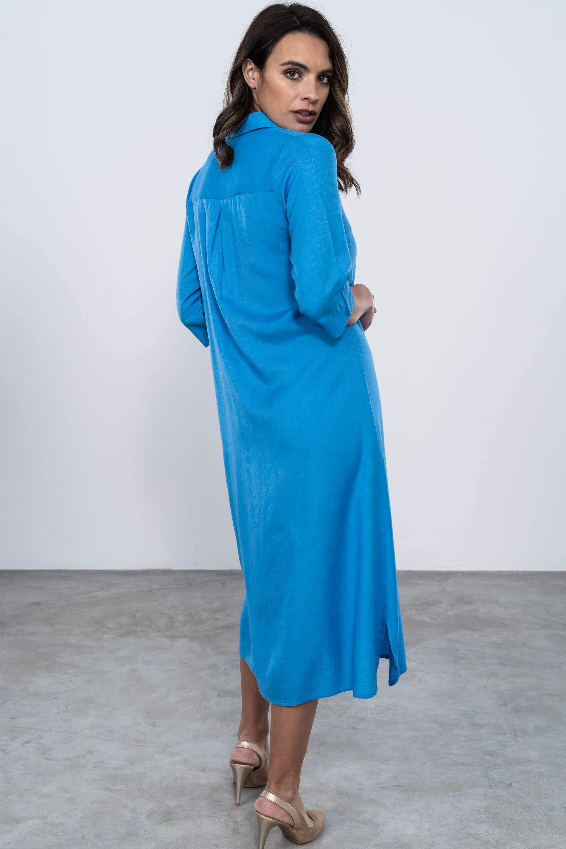 VESTIDO EFECTO LINO