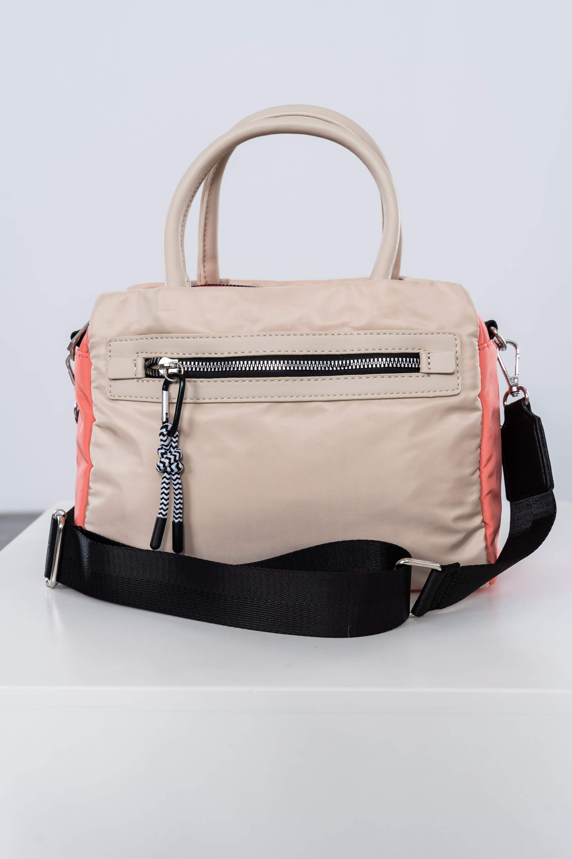BOLSO COMBINADO NYLON CORAL
