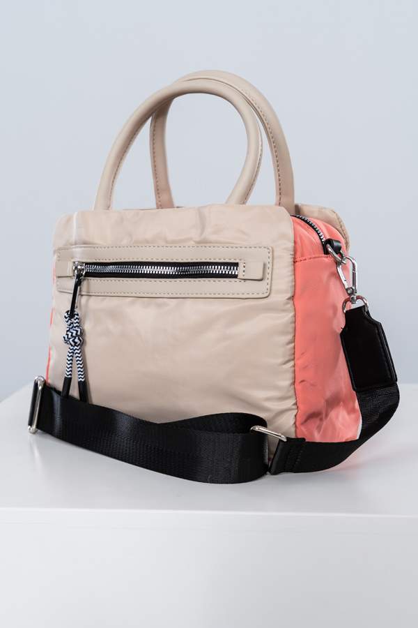 BOLSO COMBINADO NYLON CORAL