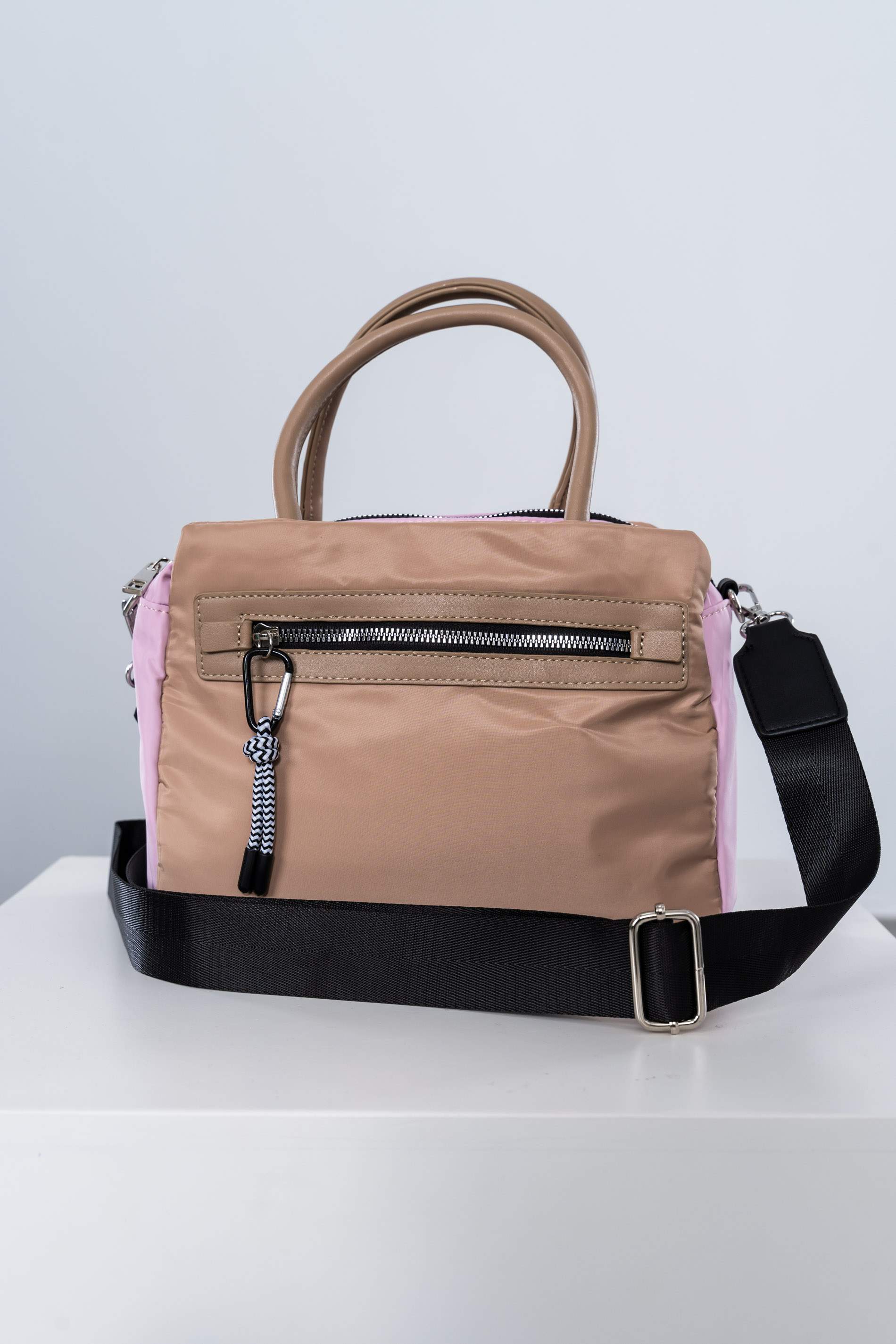 BOLSO COMBINADO NYLON ROSA