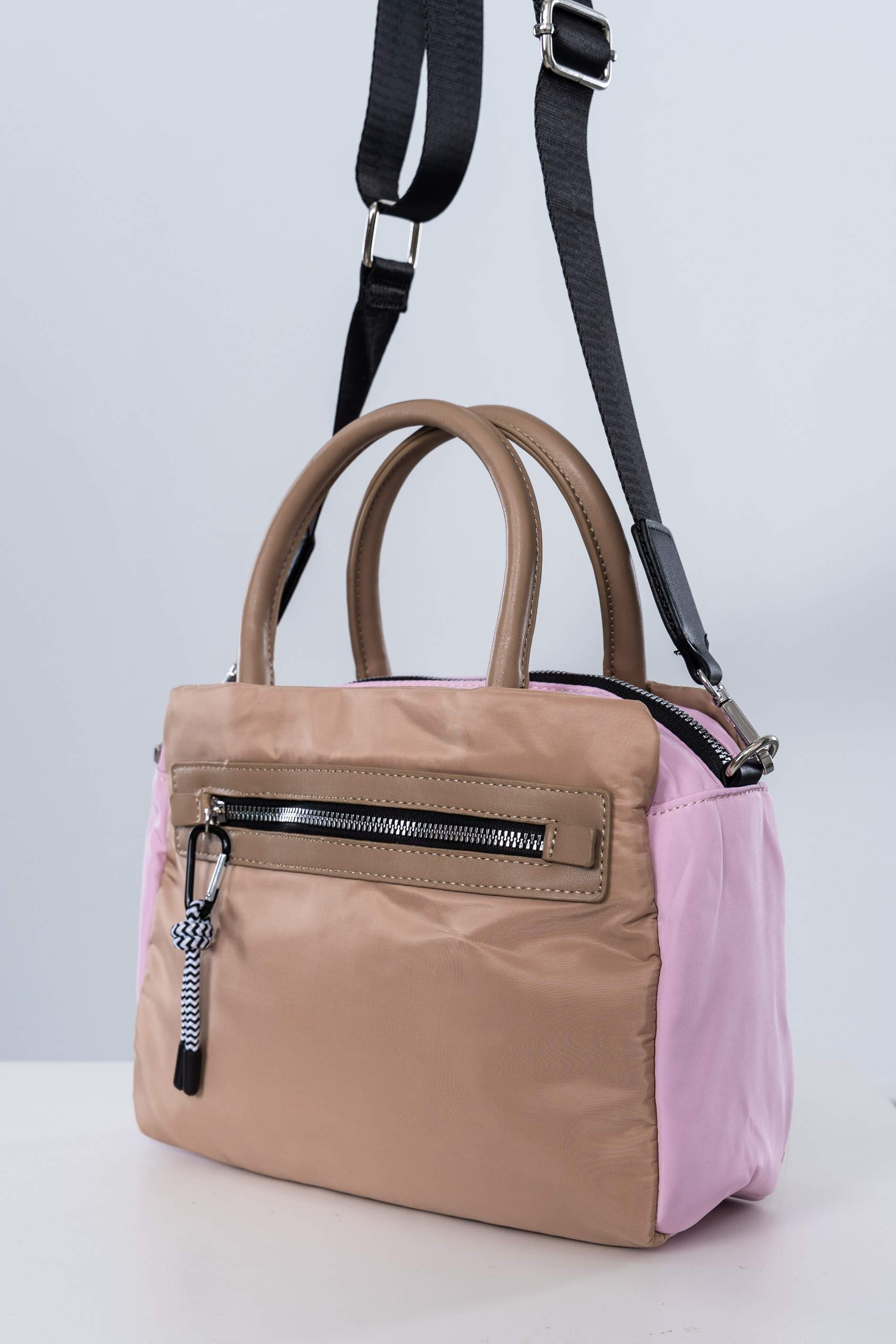 BOLSO COMBINADO NYLON ROSA