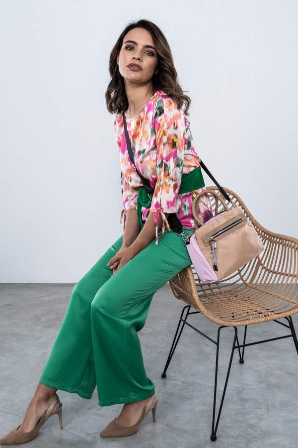 BOLSO COMBINADO NYLON ROSA