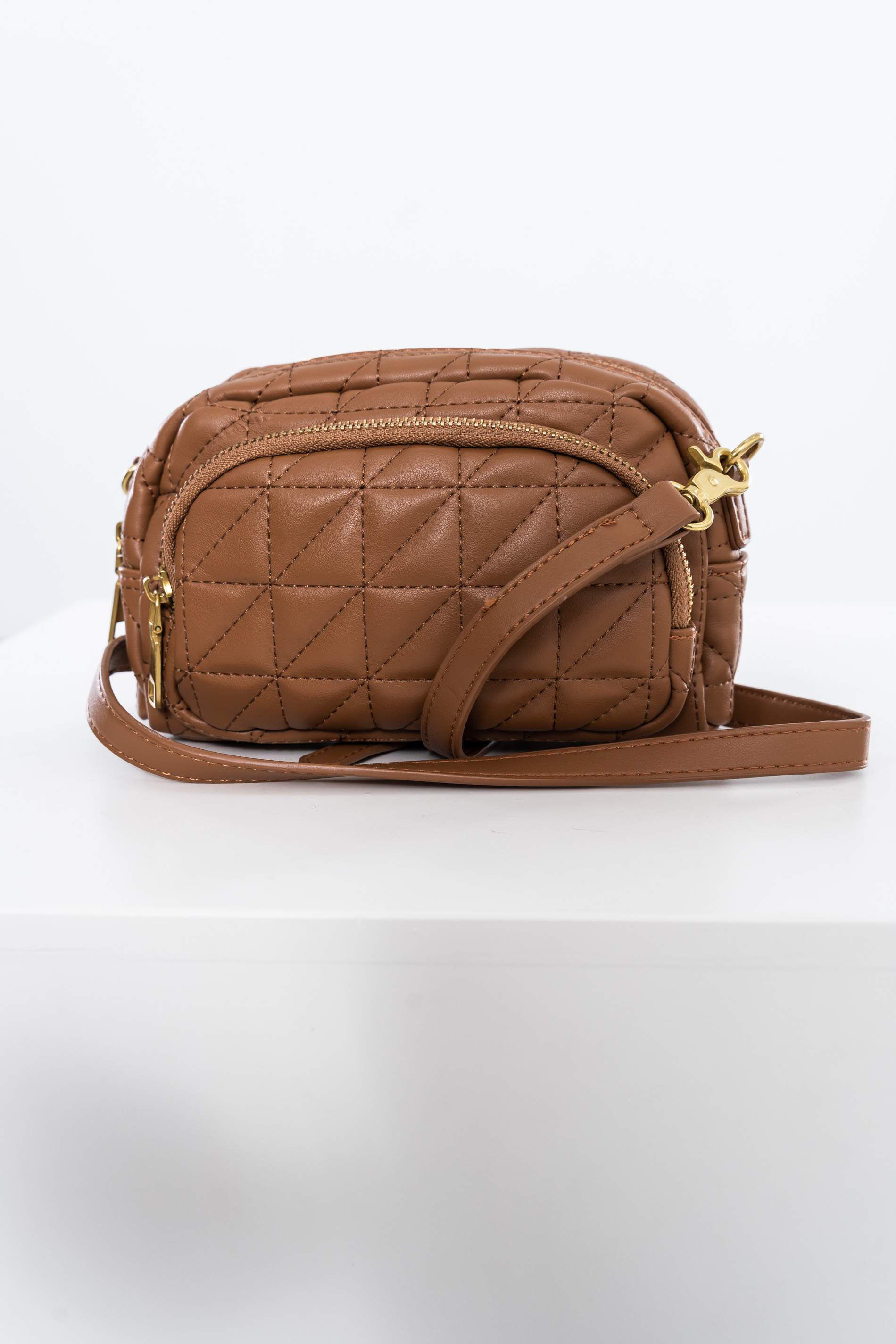 BANDOLERA PESPUNTES CAMEL